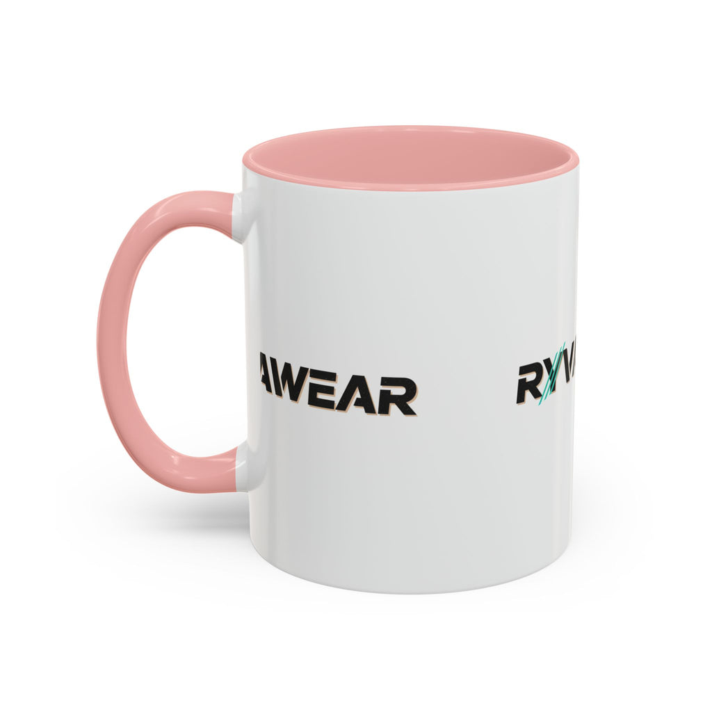 RyvaWear Logo Accent Coffee Mug — Black-Trim Ceramic Coffee Cup (11/15oz)