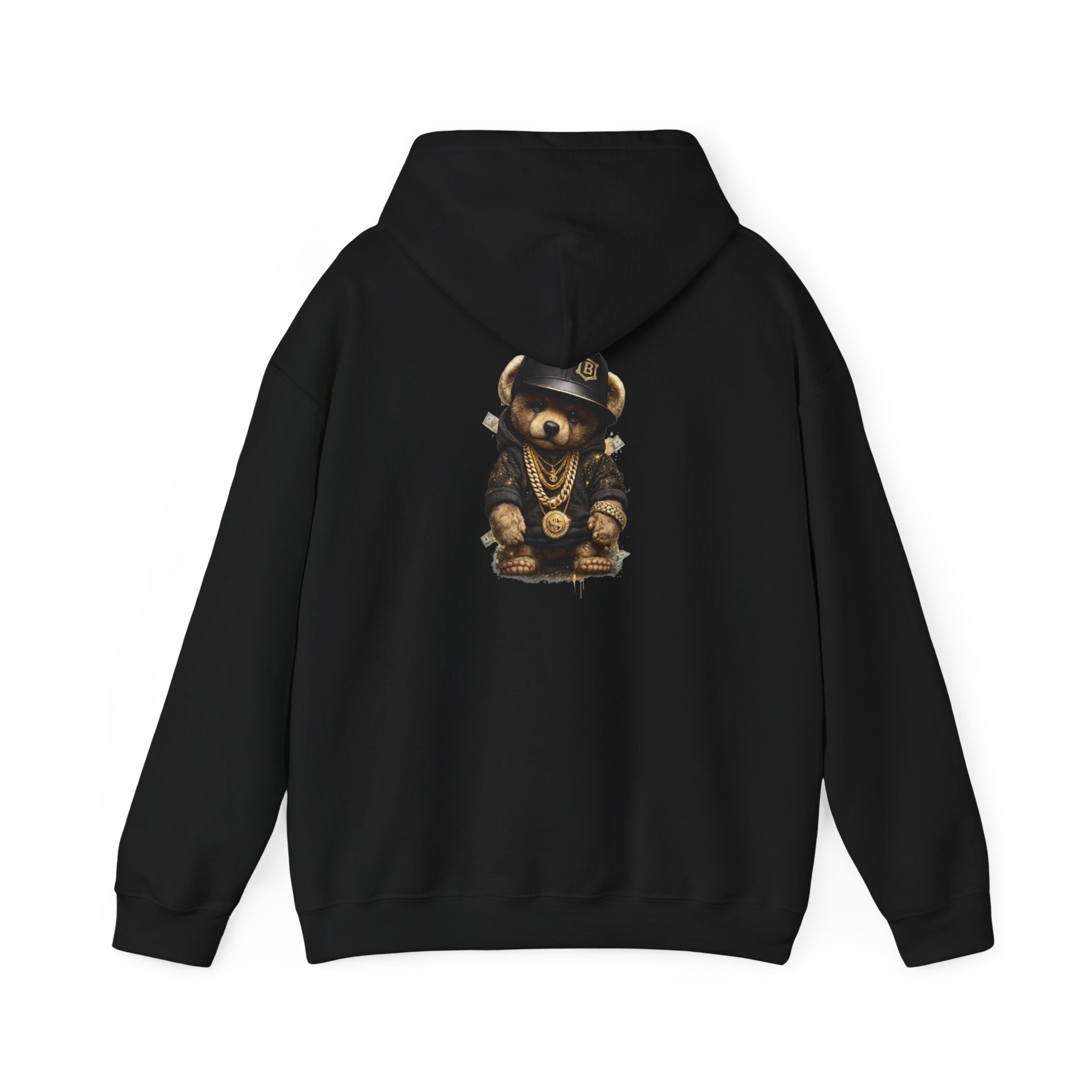 Bear Bling Hoodie — Streetwear Teddy Bear Graphic Pullover