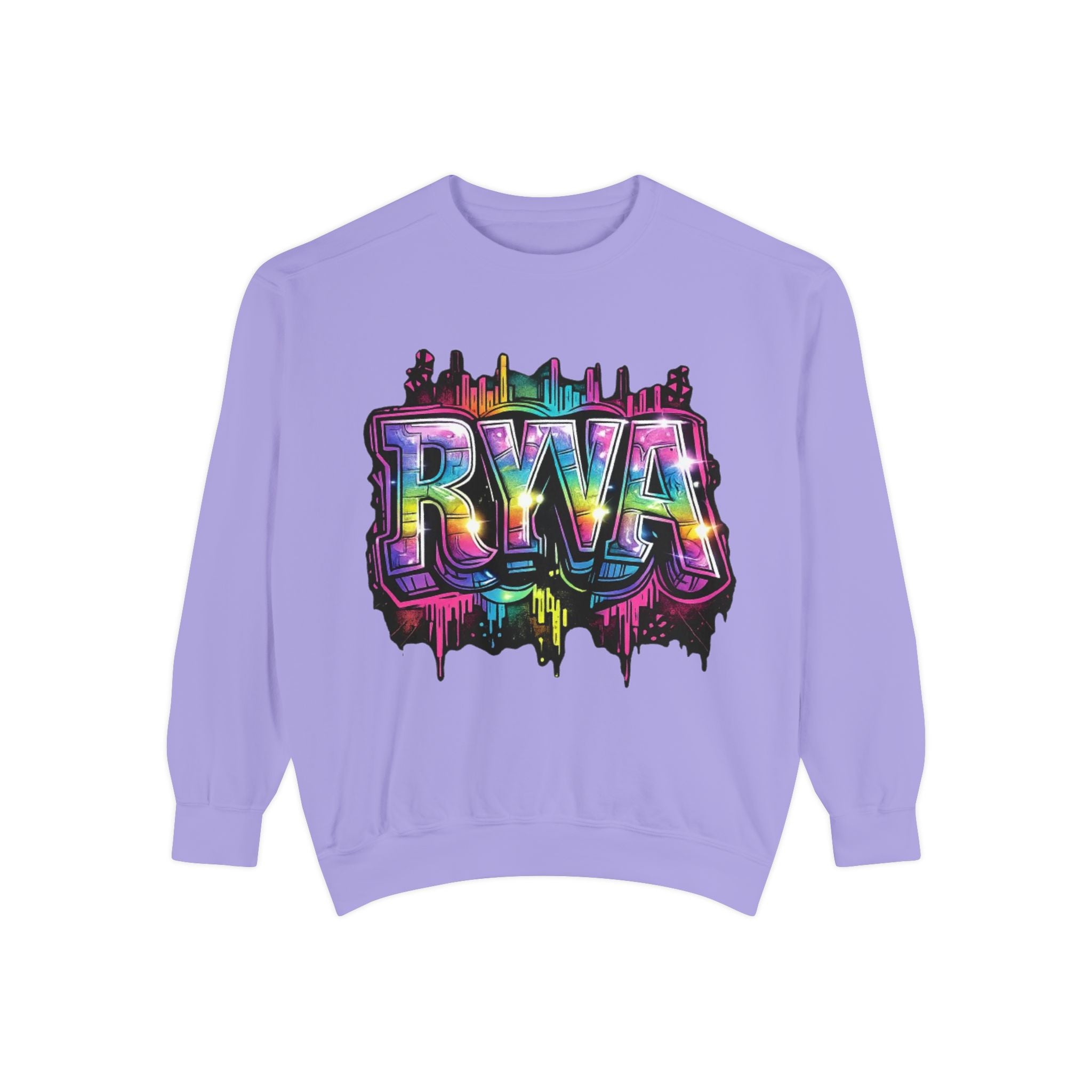 RVA Rainbow Graffiti Sweatshirt — Vibrant Richmond City Pullover