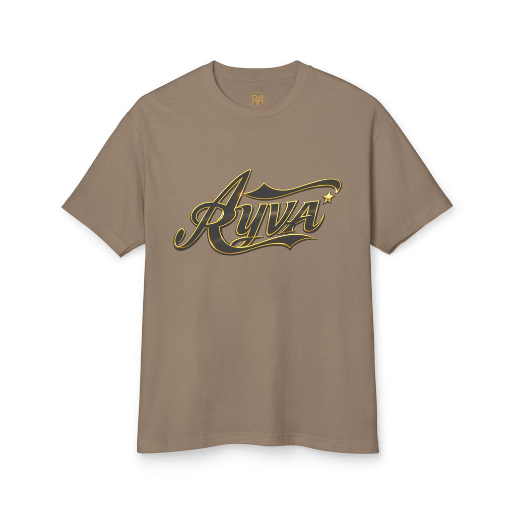 Rivva Script Logo Tee — Vintage-Inspired Logo Cotton T-Shirt