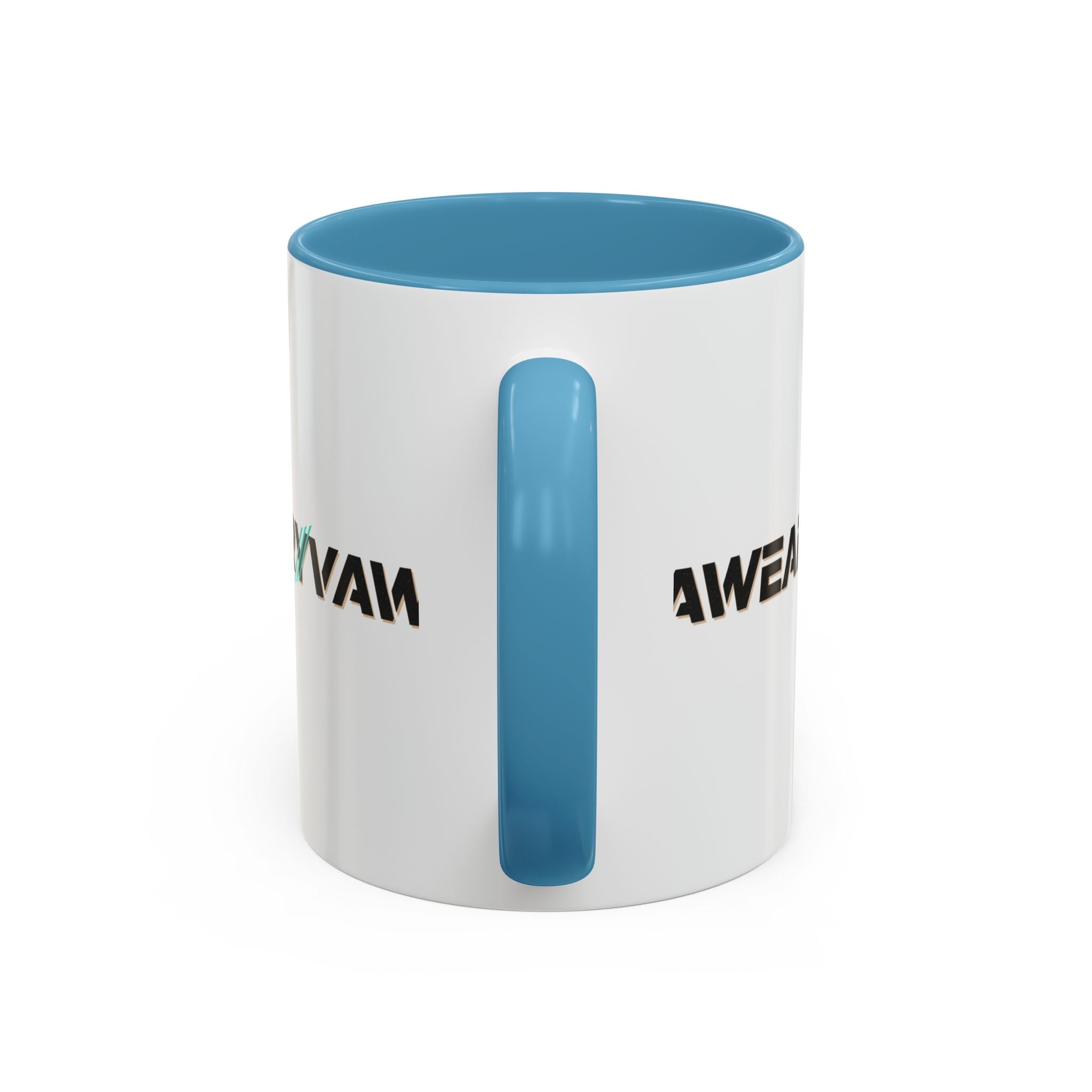 RyvaWear Logo Accent Coffee Mug — Black-Trim Ceramic Coffee Cup (11/15oz)