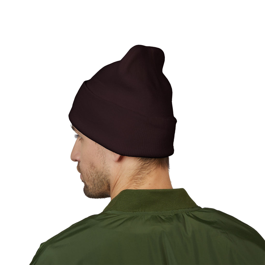 Embroidered Classic Cuffed Beanie — Minimal Logo Knit Hat