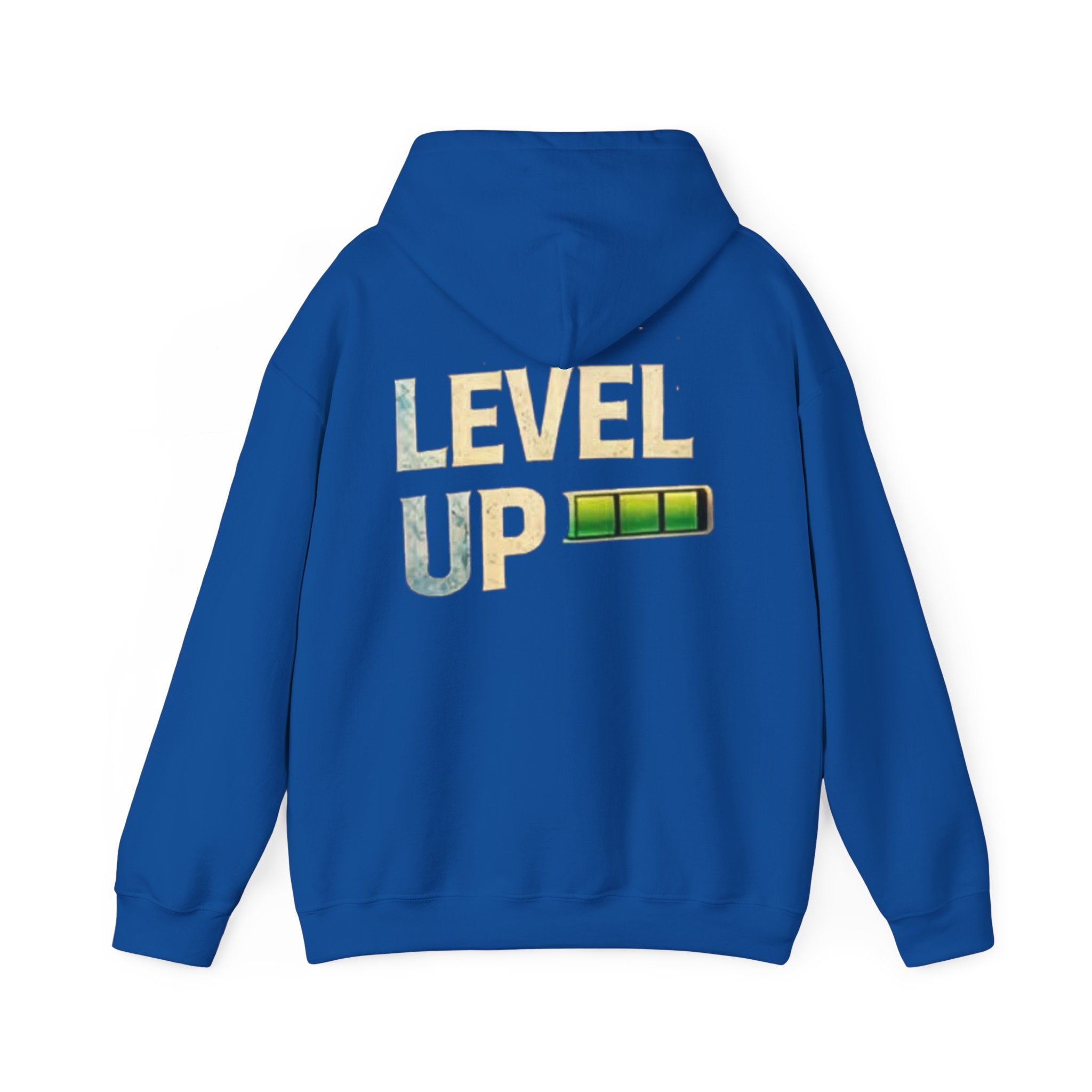 Level Up Hoodie — "LEVEL UP" Progress Bar Graphic Pullover