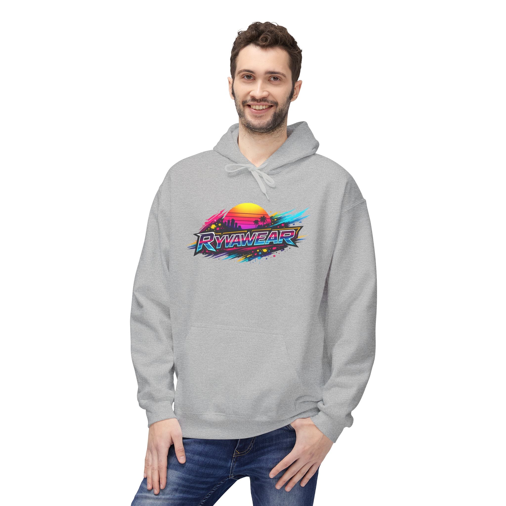Retro Sunset 'Power Core' Hoodie — 80s Vaporwave Graphic Sweatshirt