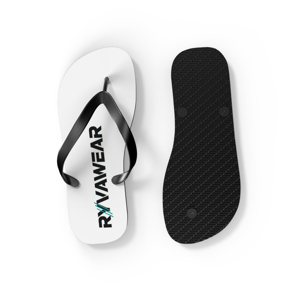 RYVIAWEAR Logo Flip Flops — Casual Beach Sandals with Branded Print