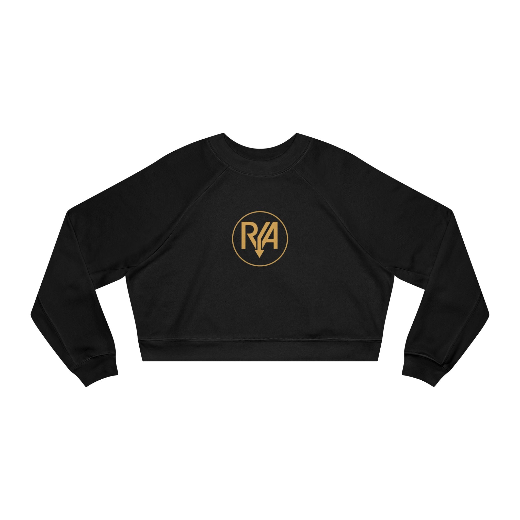 Cropped Pullover — Gold R/A Circle Logo Women's Fleece