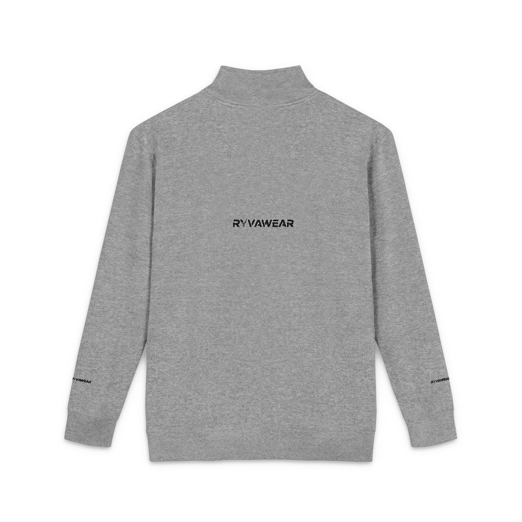 Embroidered Fleece Pullover – Minimal Logo Quarter-Zip Sweatshirt