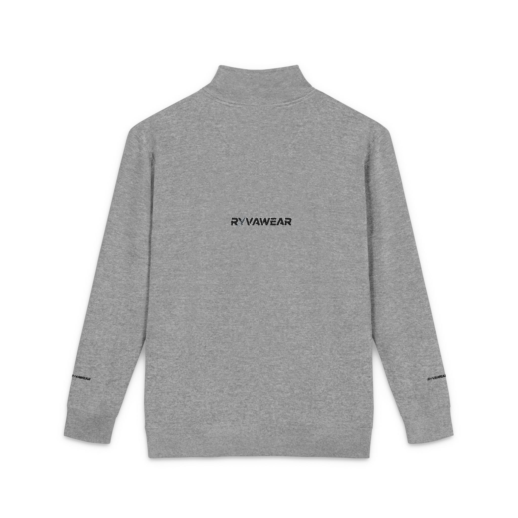 Embroidered Fleece Pullover – Minimal Logo Quarter-Zip Sweatshirt
