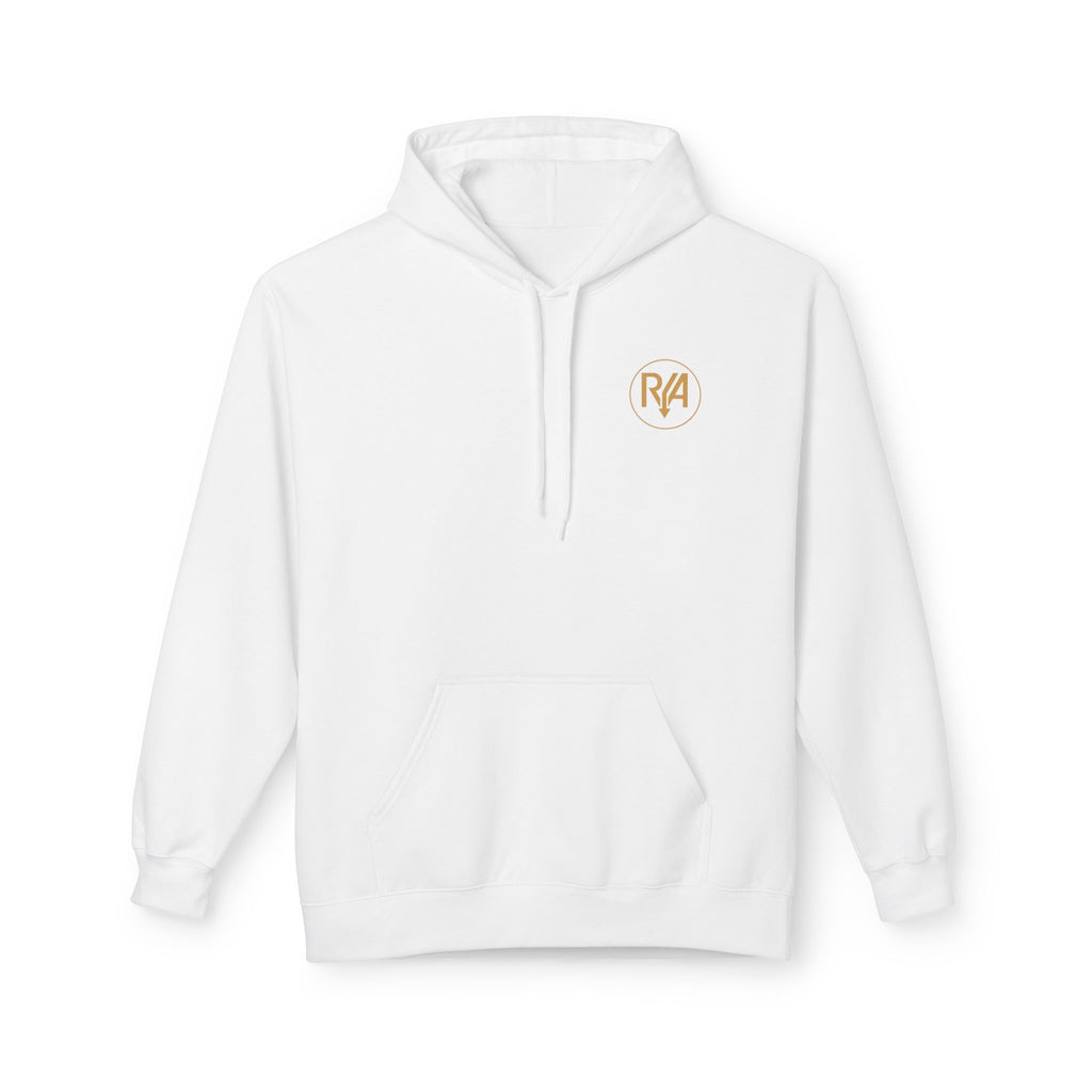 Minimal Monogram Hoodie — Gold R/A Chest Logo