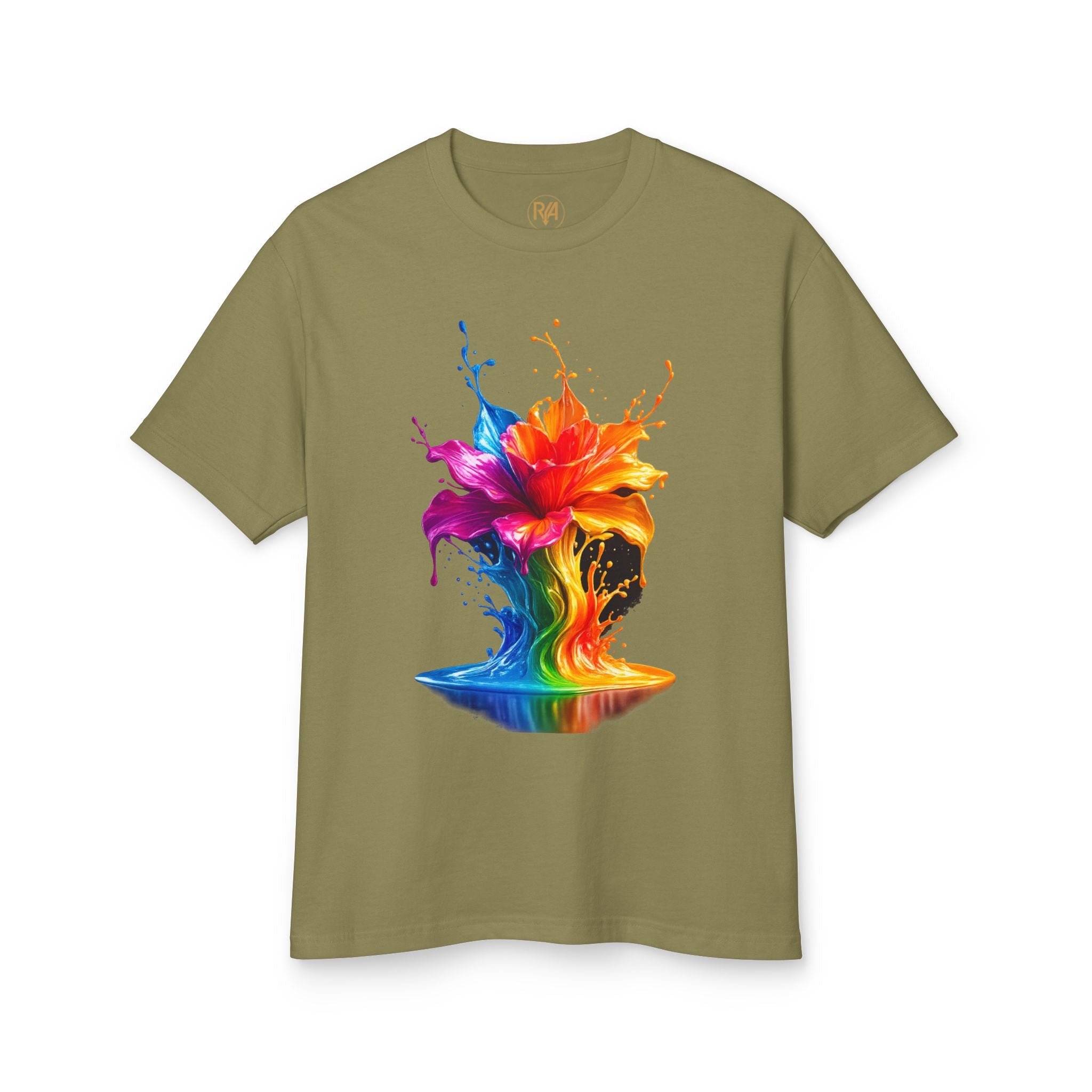 Rainbow Splash Floral T-Shirt