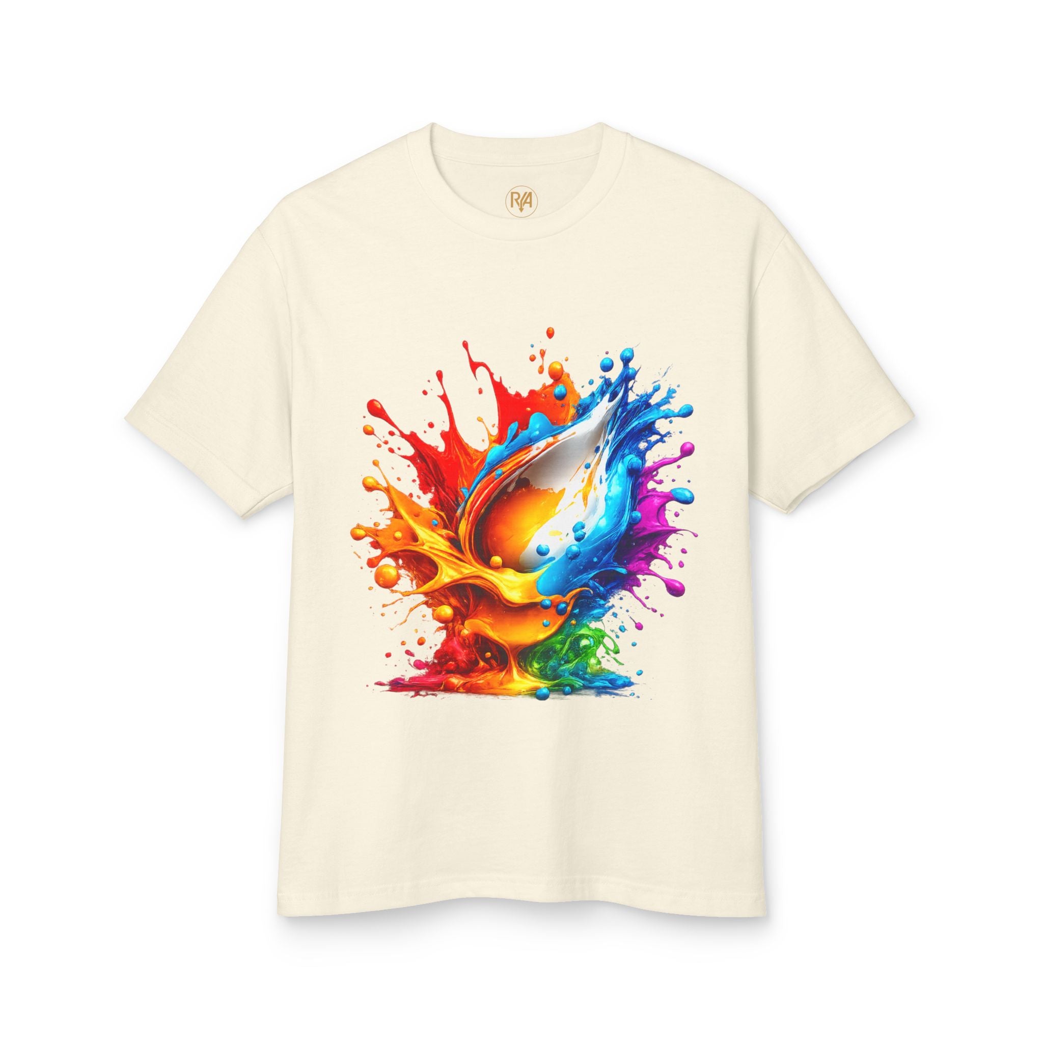 Color Splash Dove T-Shirt — Vibrant Rainbow Paint Splash Tee
