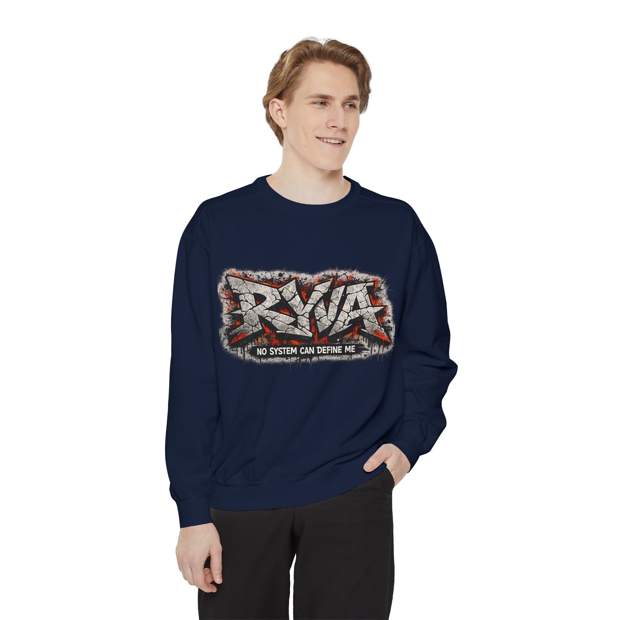 RVA Graffiti Sweatshirt — "No System Can Define Me" Urban Crewneck