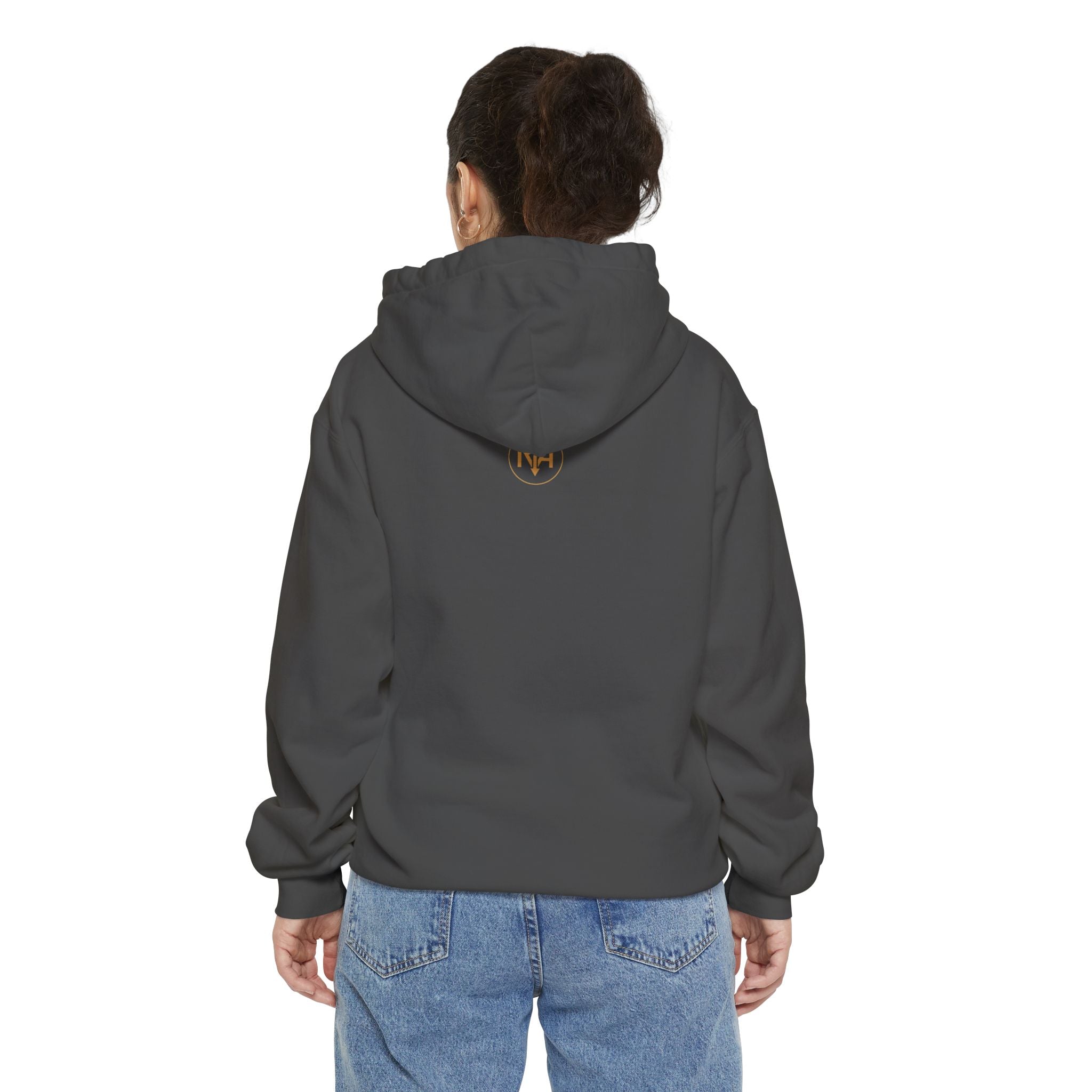 Minimalist 'R/A' Logo Hoodie — Soft White Garment-Dyed Pullover
