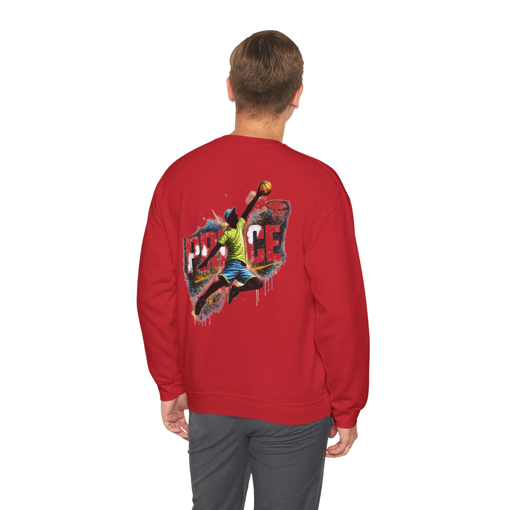 Basketball Dunk Crewneck Sweatshirt — "PROCE" Graphic Back