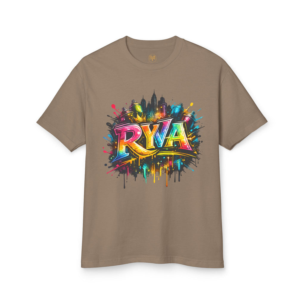 RYA Graffiti Skyline Tee — Colorful Urban Street Art T-Shirt