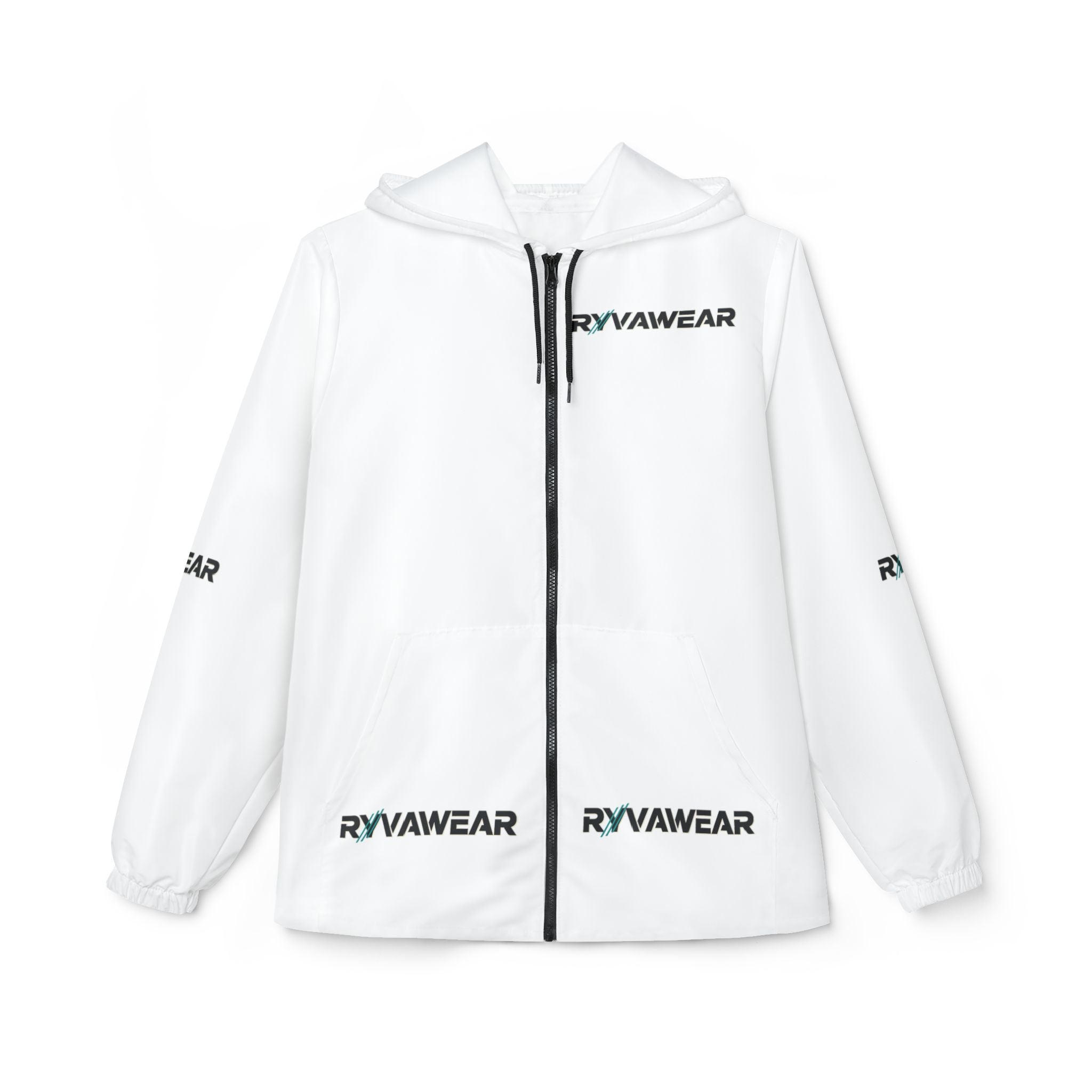 RYVAwear Logo Windbreaker Jacket - Lightweight Hooded Zip-Up