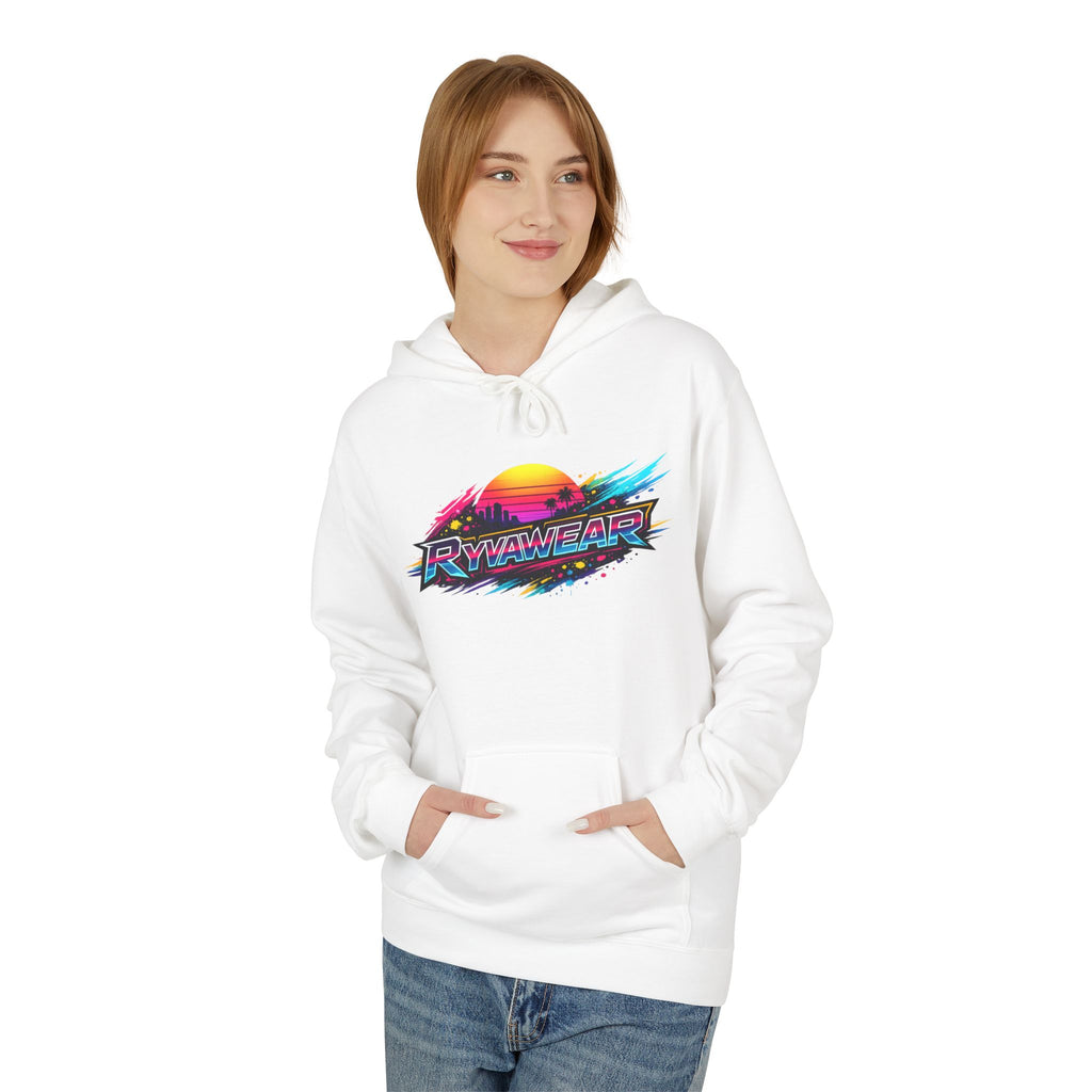 Retro Sunset 'Power Core' Hoodie — 80s Vaporwave Graphic Sweatshirt
