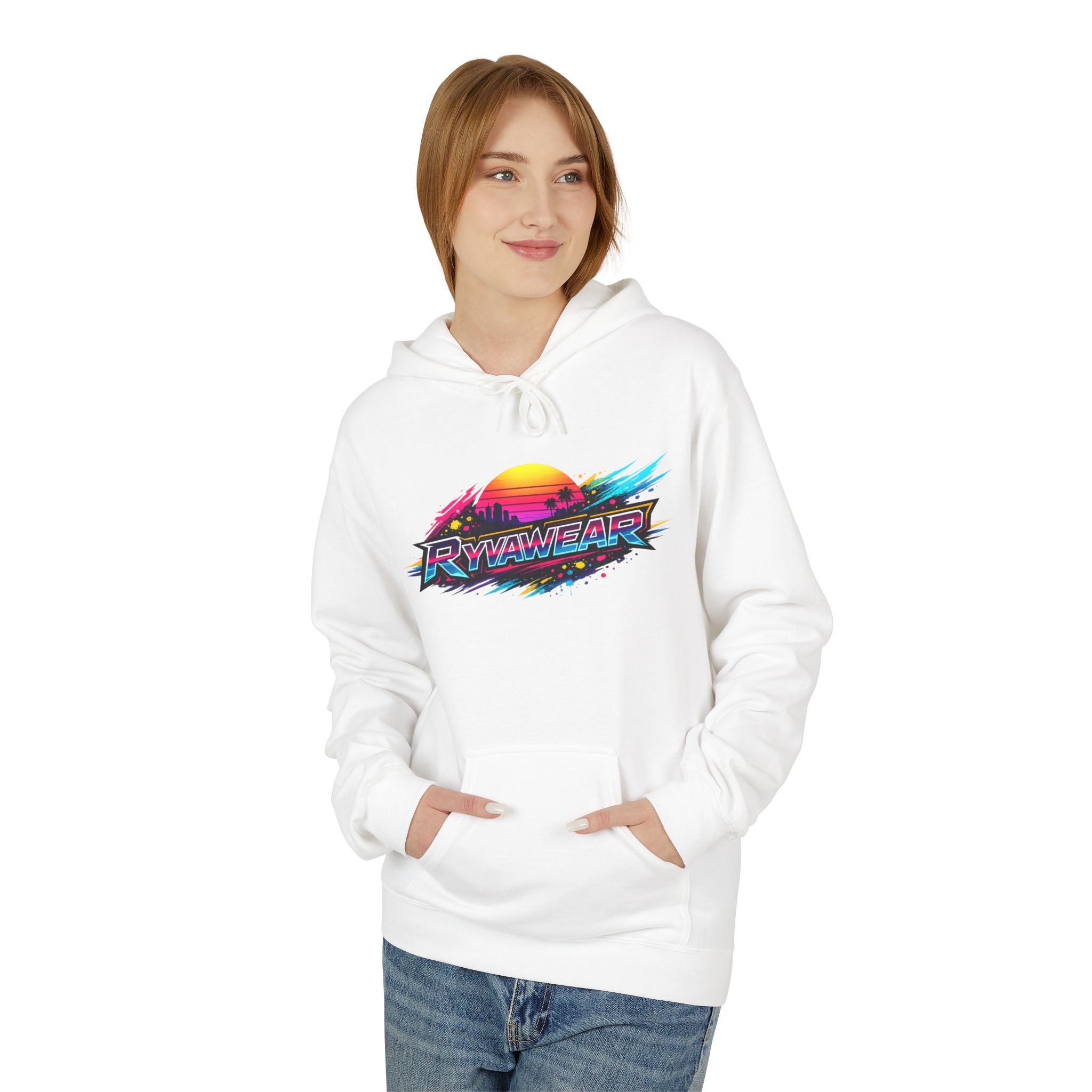 Retro Sunset 'Power Core' Hoodie — 80s Vaporwave Graphic Sweatshirt