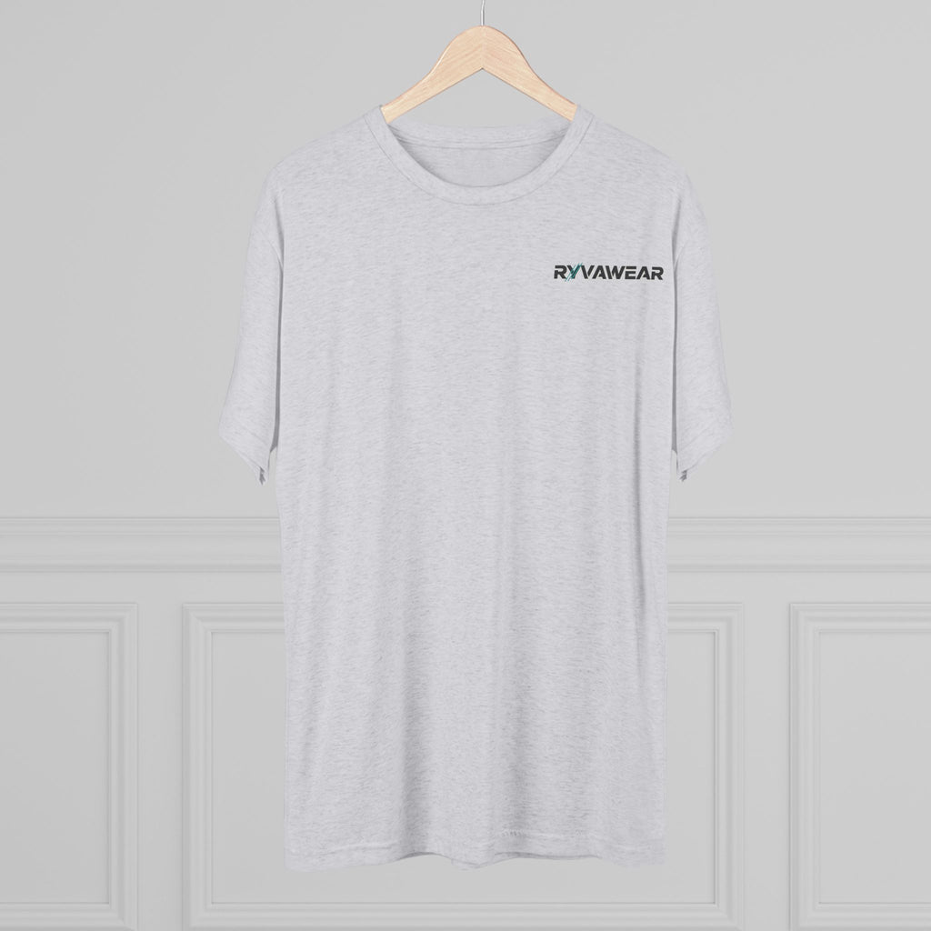 RYVNAWEAR Minimal Logo Tee — Lightweight Tri-Blend Crew Shirt