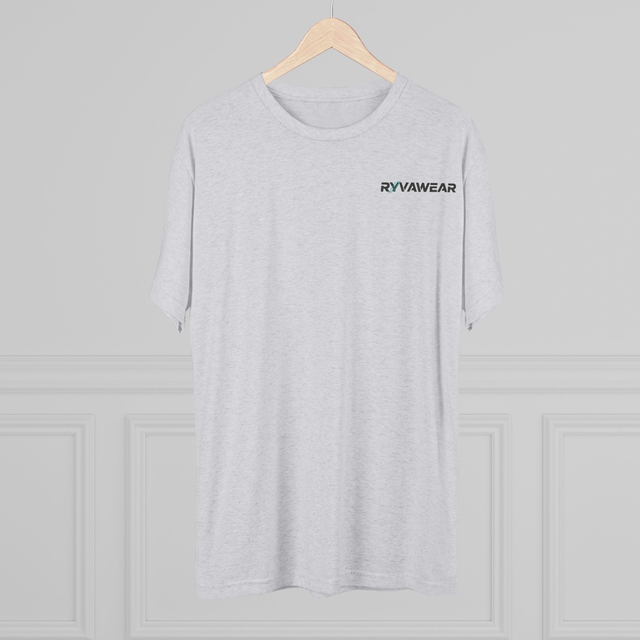 RYVNAWEAR Minimal Logo Tee — Lightweight Tri-Blend Crew Shirt