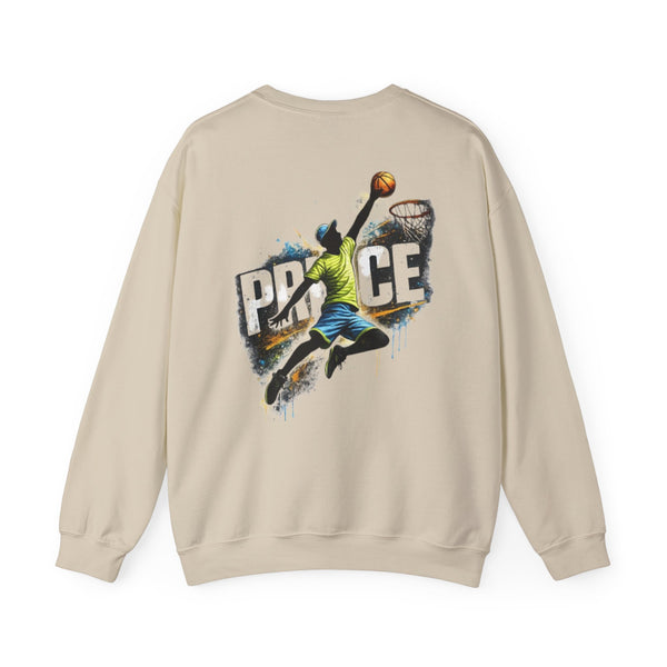 Basketball Dunk Crewneck Sweatshirt — "PROCE" Graphic Back