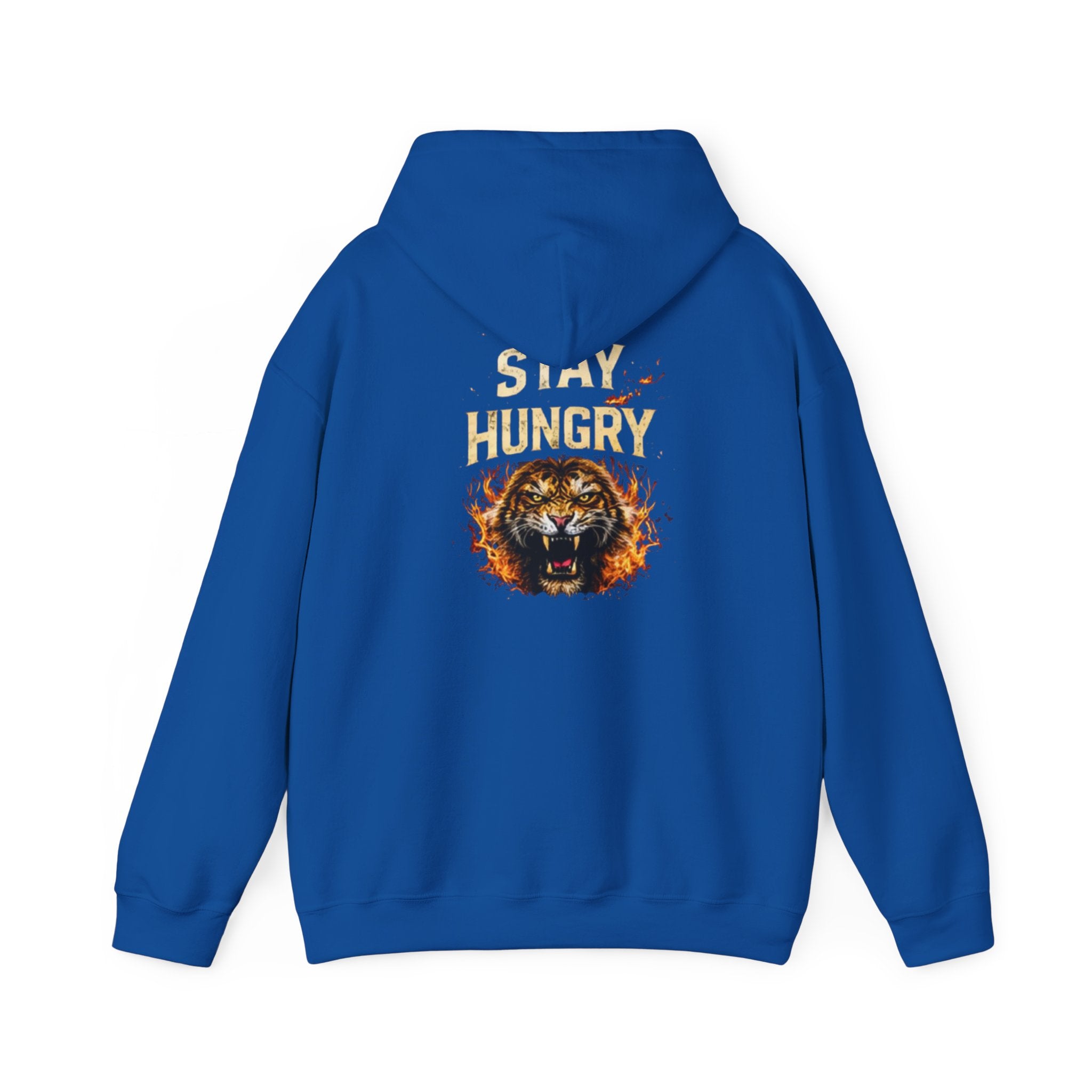 Lion "Stay Hungry" Hoodie – Motivational Graphic Pullover