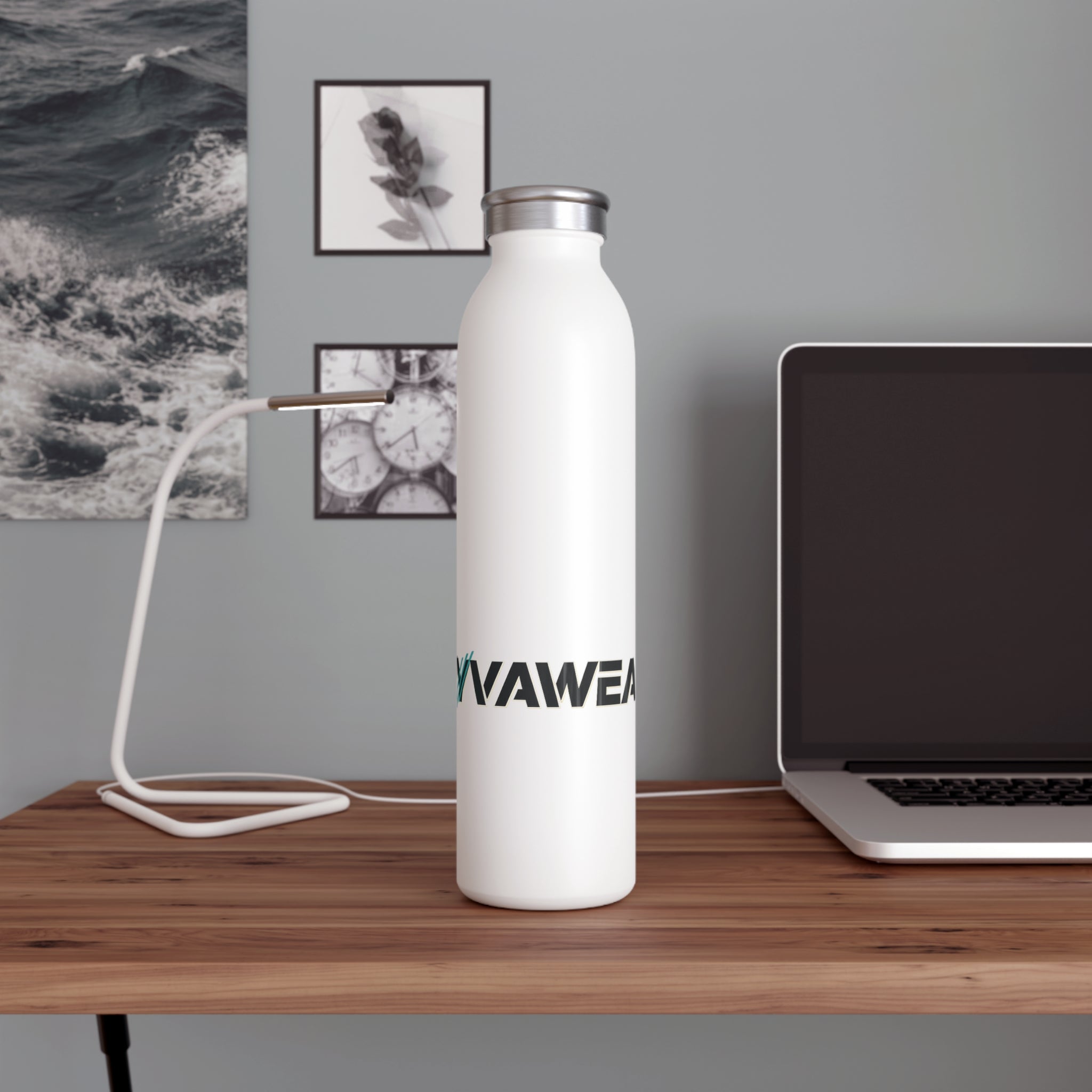 Slim Water Bottle — Ryvwear Logo Stainless Steel Insulated Bottle