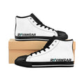 Classic High-Top Sneakers — White Black with 'RYVAWEAR' Side Logo