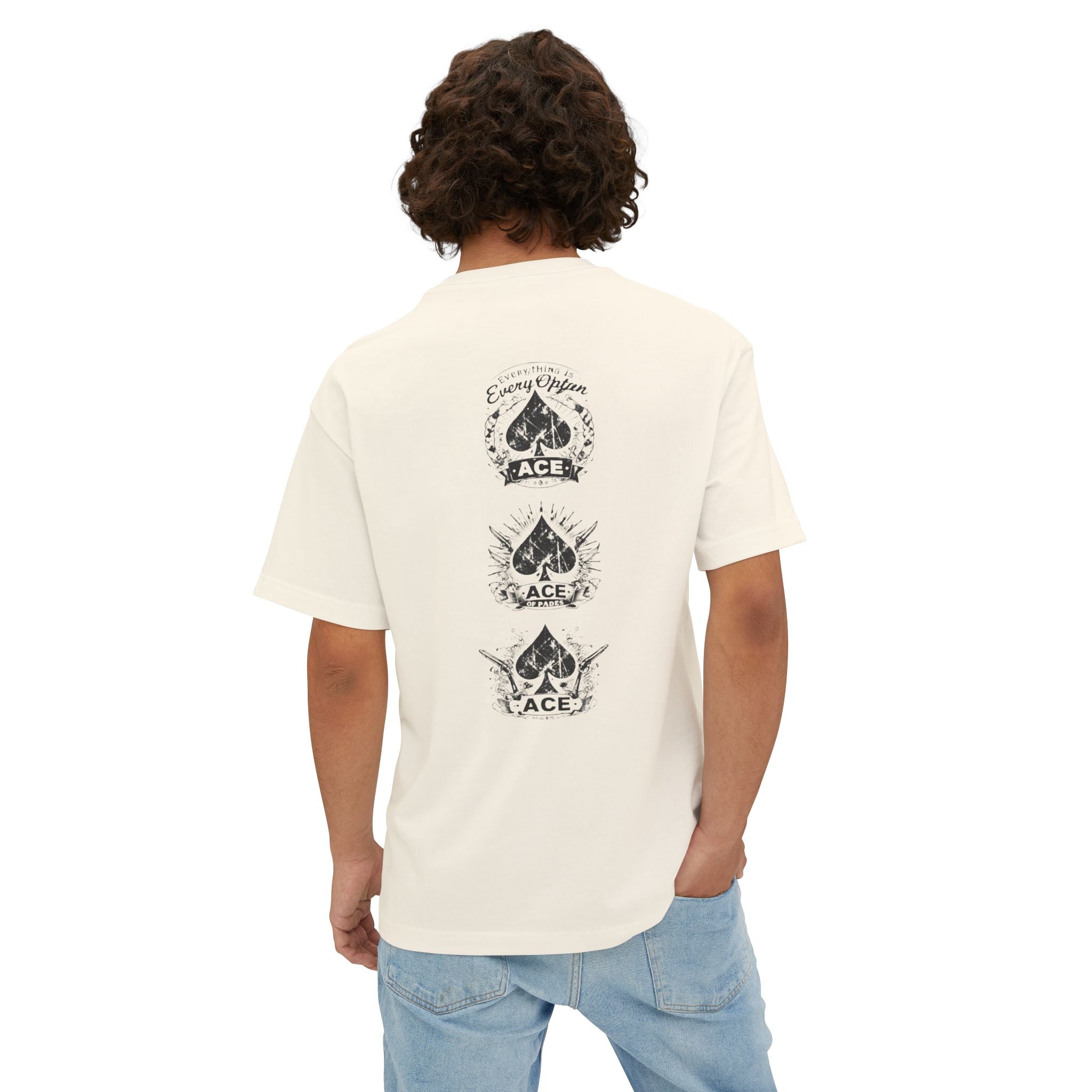 Ace Card Graphic Tee — Vintage Triple Spade Back Print