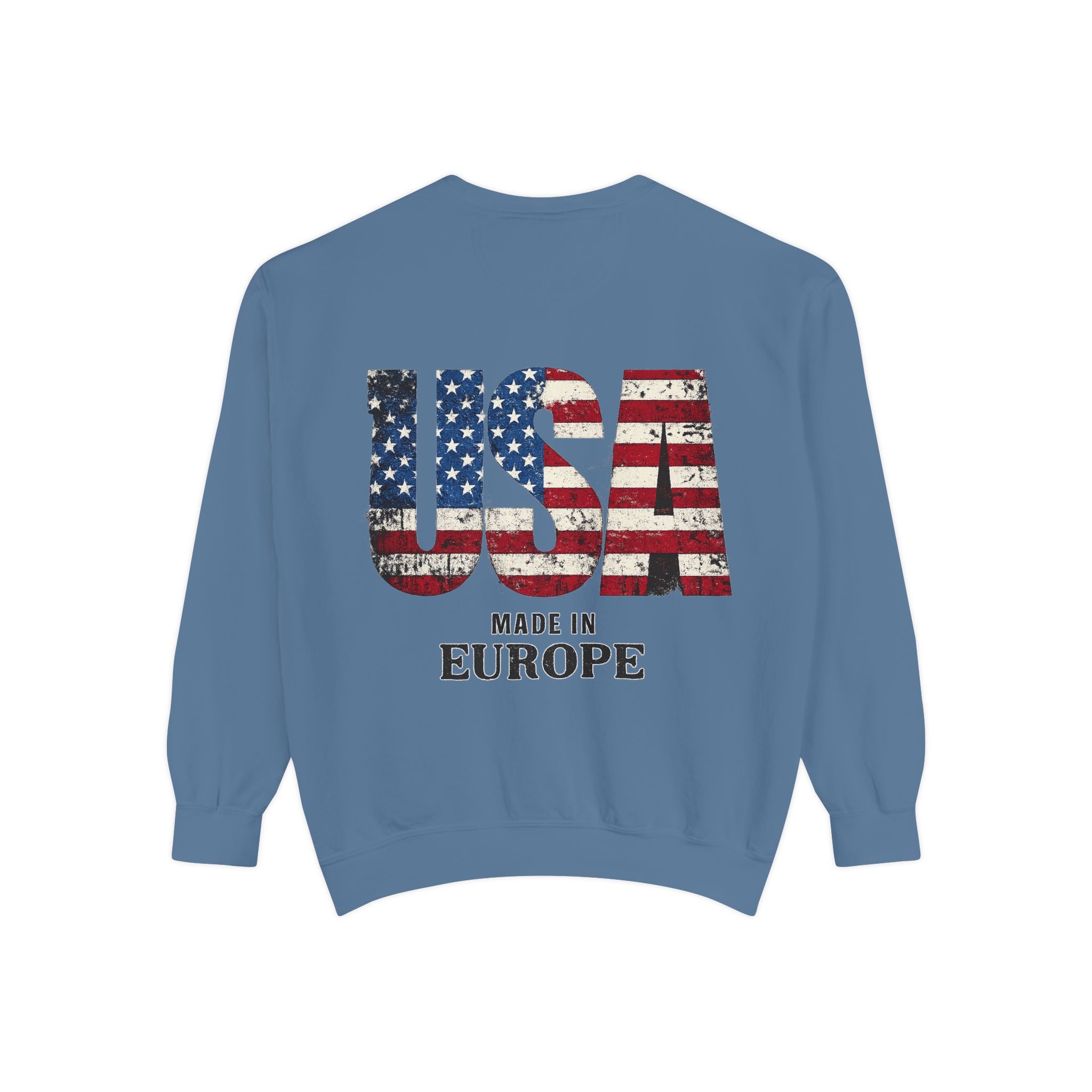 Minimal Monogram Sweatshirt — R14 Chest Logo Crewneck