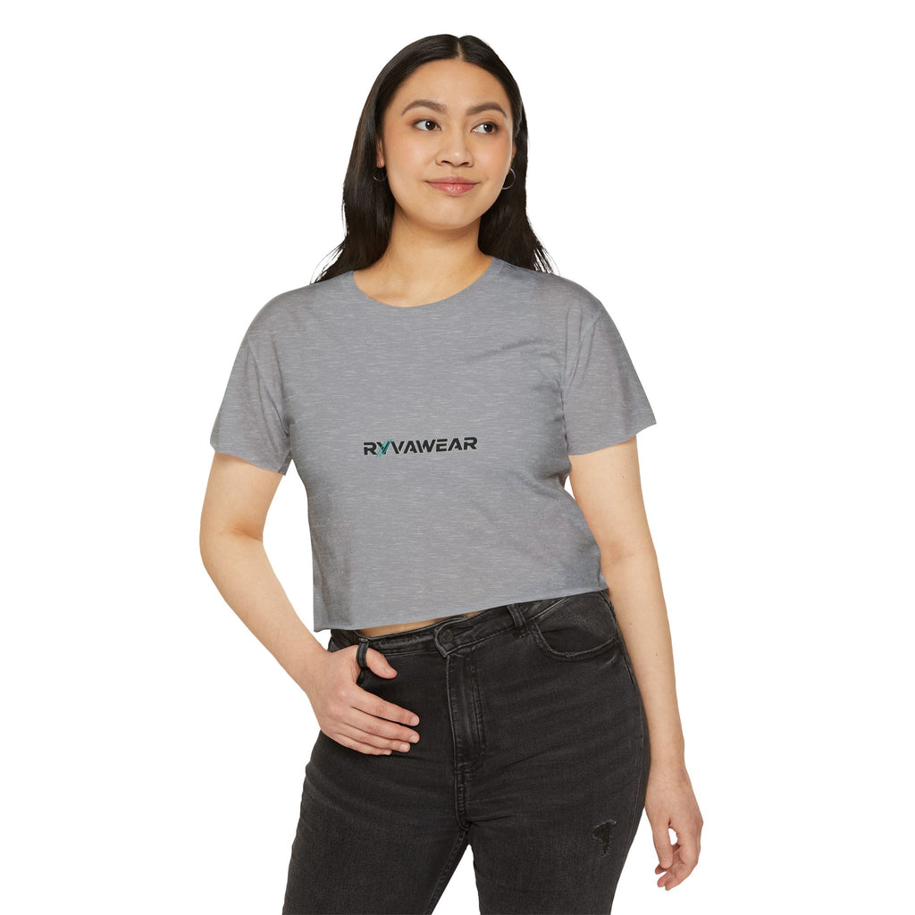 Crop Top - Minimal 'RYVAWEAR' Festival Logo Crop Top for Women