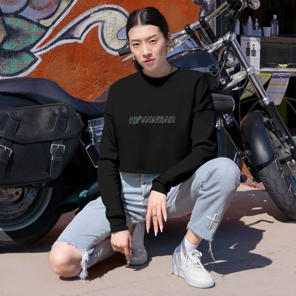 RYVAWEAR Cropped Sweatshirt — Women's Box Logo Casual Crop Top