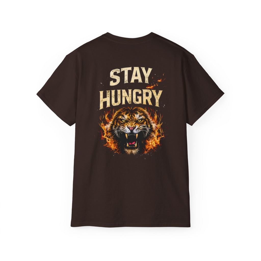 Stay Hungry Lion T-Shirt — Motivational Graphic Tee