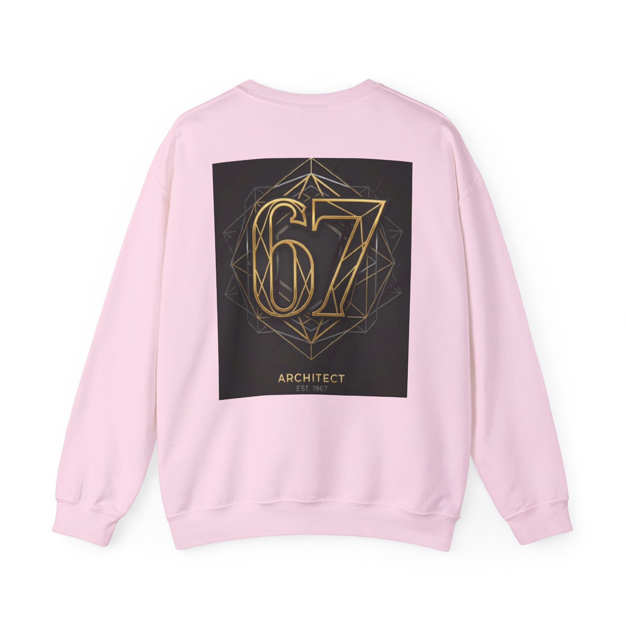 Architect '67' Crewneck Sweatshirt — Gold Geometric Back Design