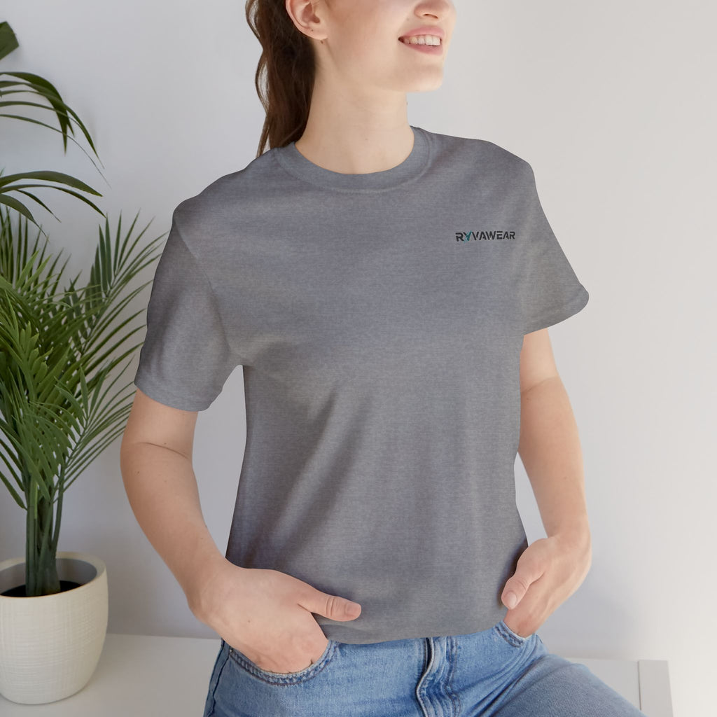 Minimal 'RYVANAWEAR' Logo T-Shirt — White Casual Crewneck