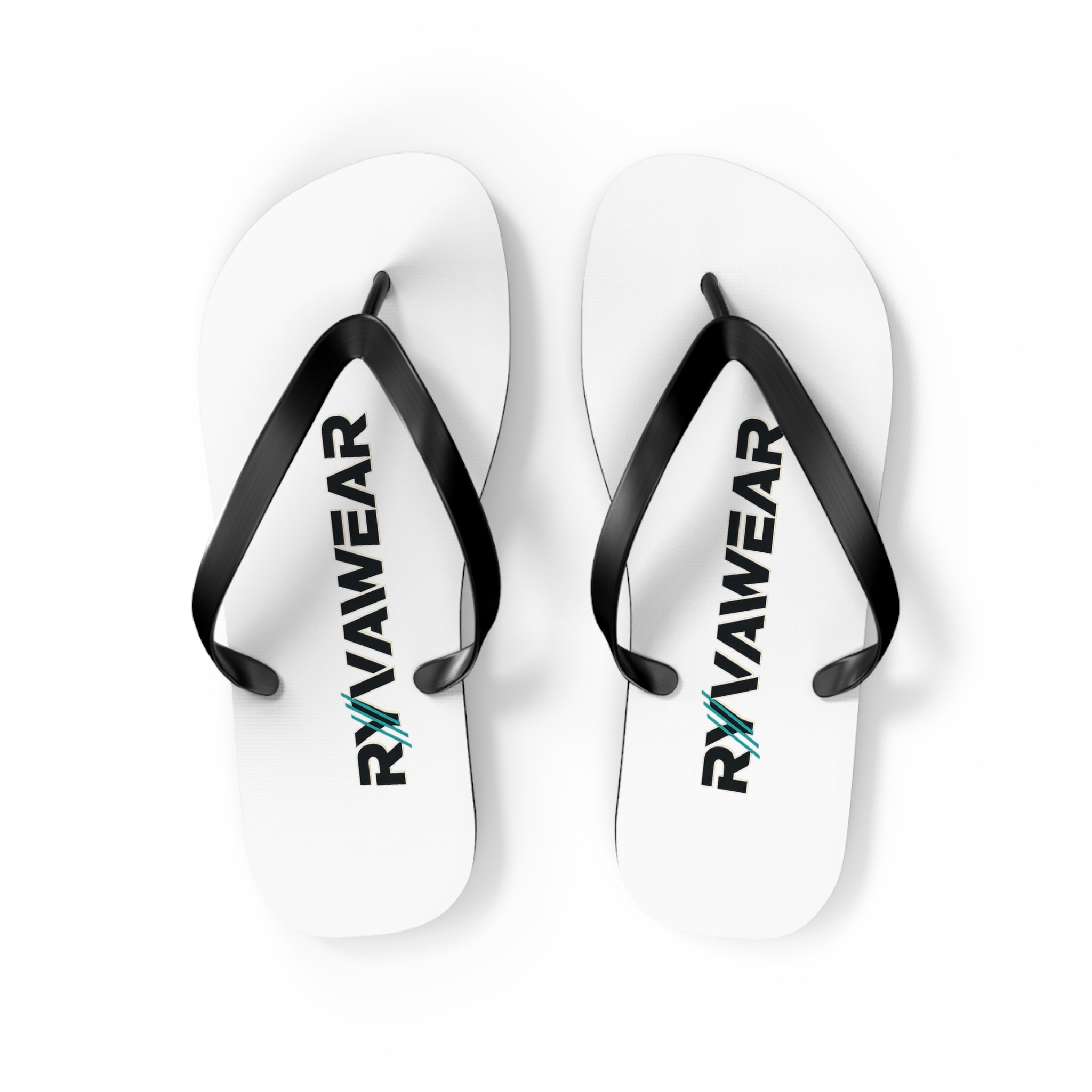 RYVIAWEAR Logo Flip Flops — Casual Beach Sandals with Branded Print
