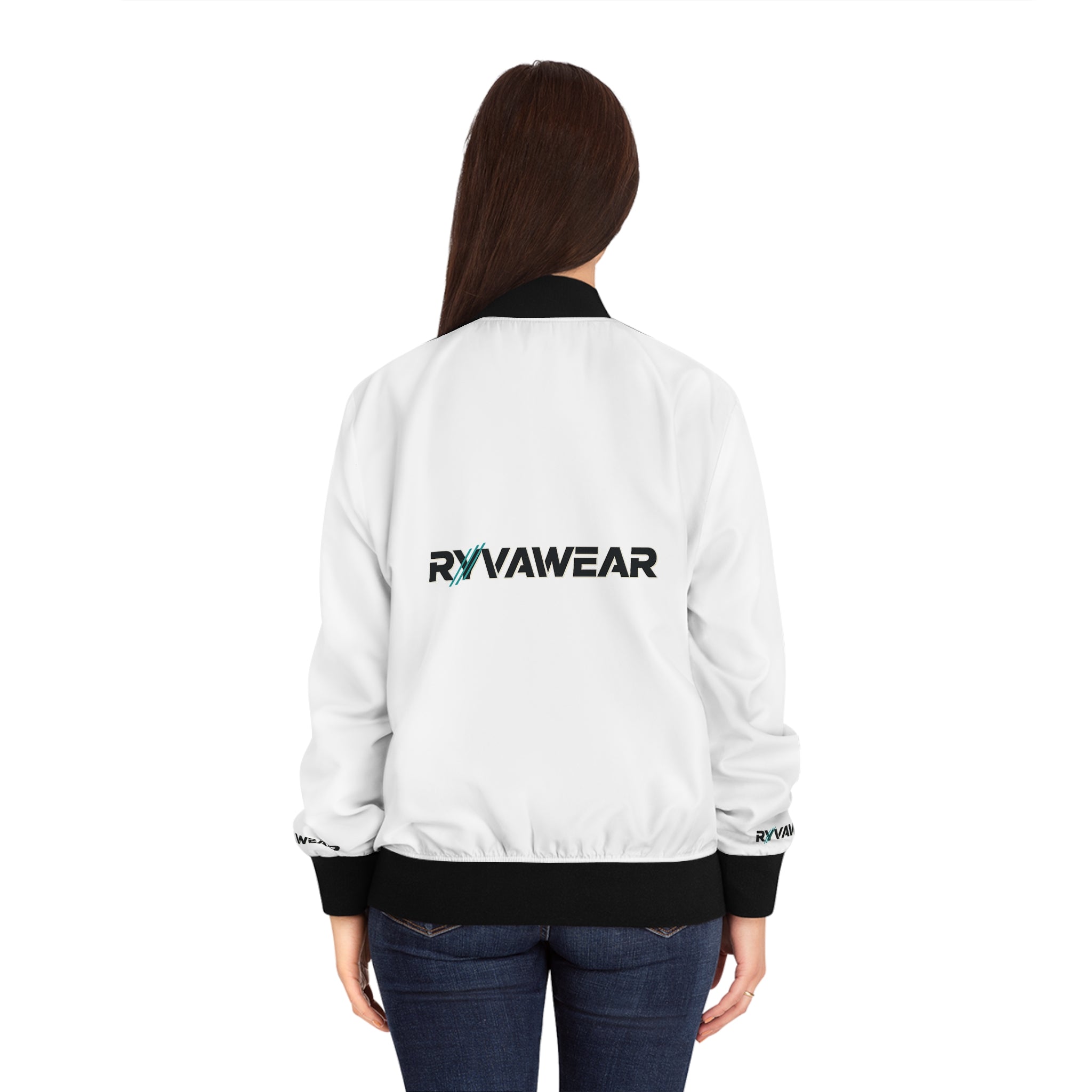 Bomber Jacket — RYVAWEAR Logo Women's Zip-Up Jacket