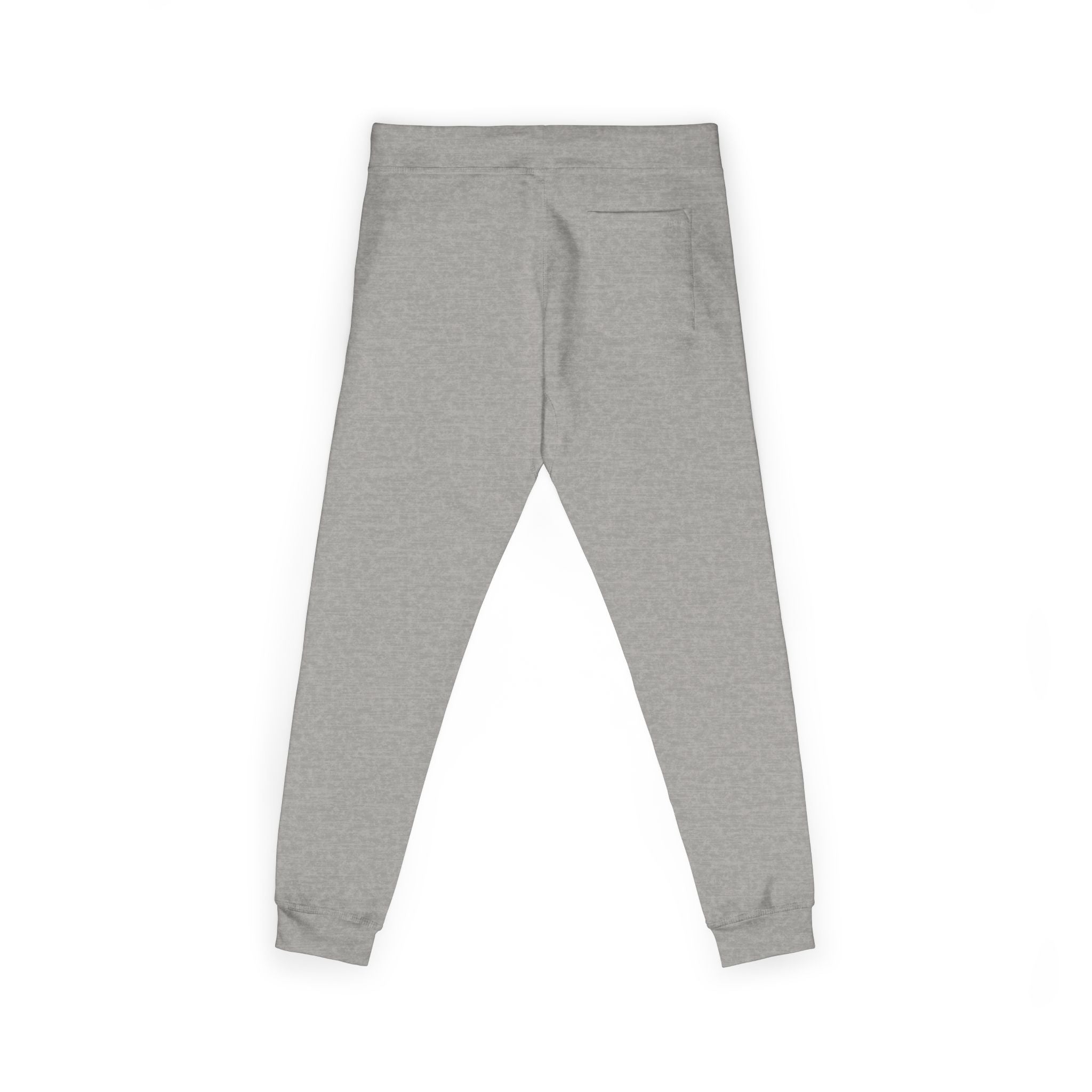Embroidered Cozy Fleece Sweatpants — Coral Joggers with Pocket Patch