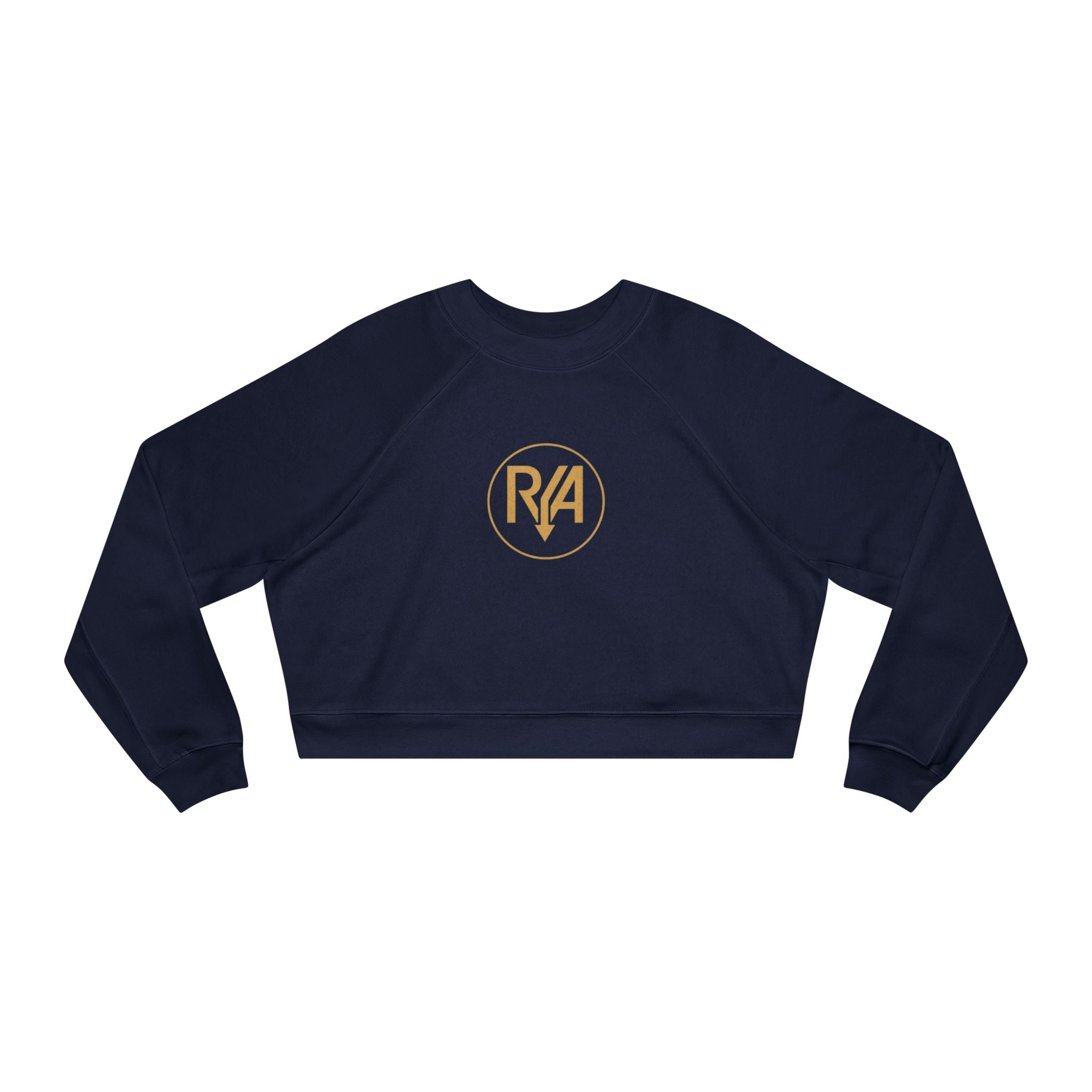 Cropped Pullover — Gold R/A Circle Logo Women's Fleece