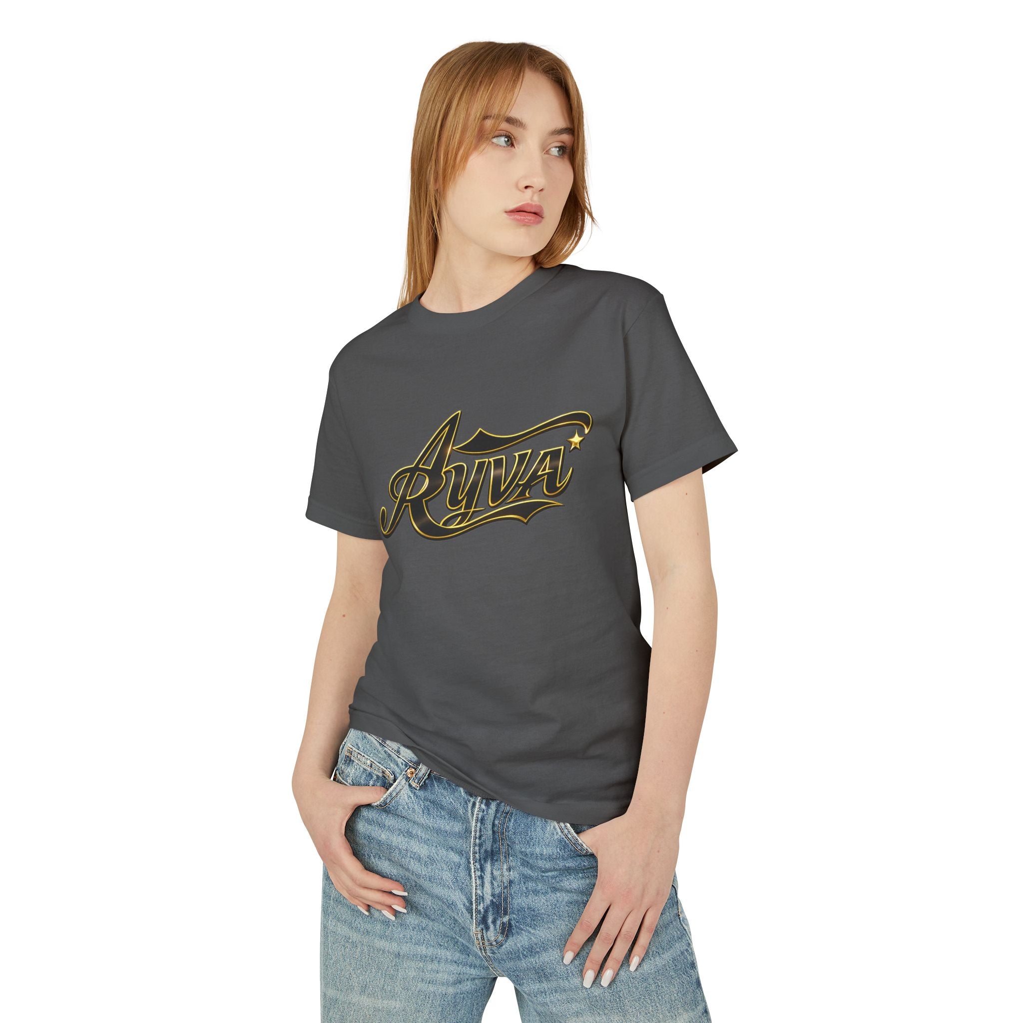 Rivva Script Logo Tee — Vintage-Inspired Logo Cotton T-Shirt