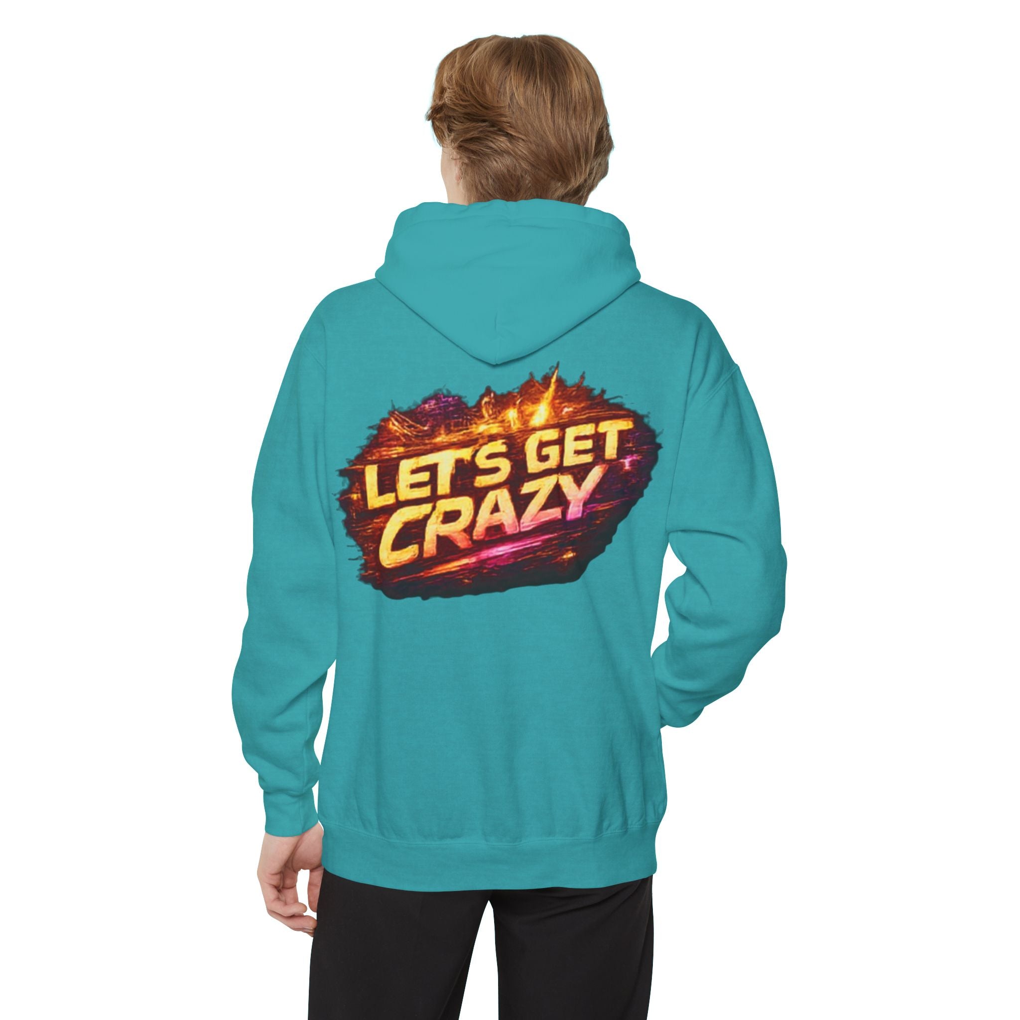Let's Get Crazy Hoodie — Retro Flame Graphic Pullover