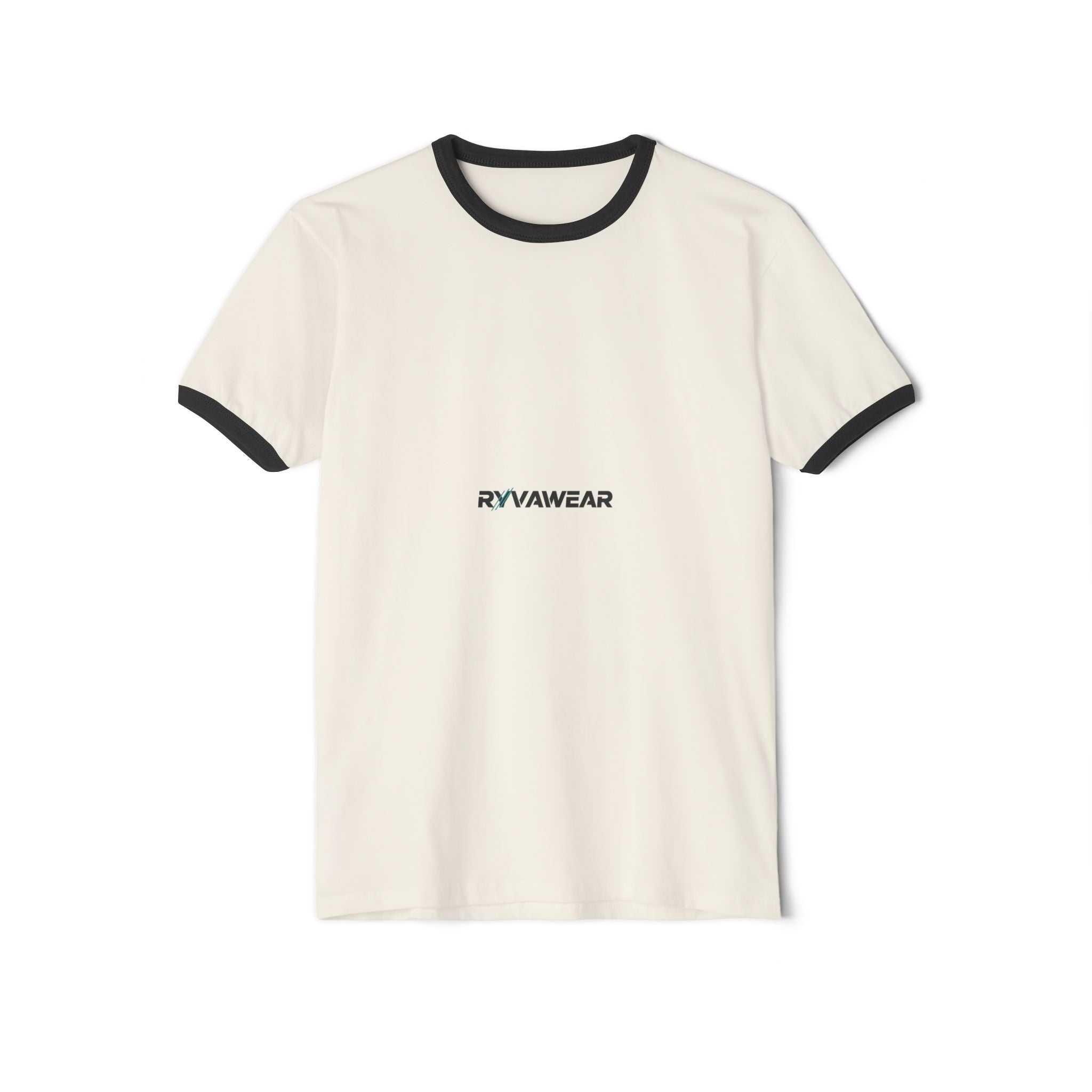 Ringer T-Shirt — Minimal 'RYV AWEAR' Logo Vintage Style Tee