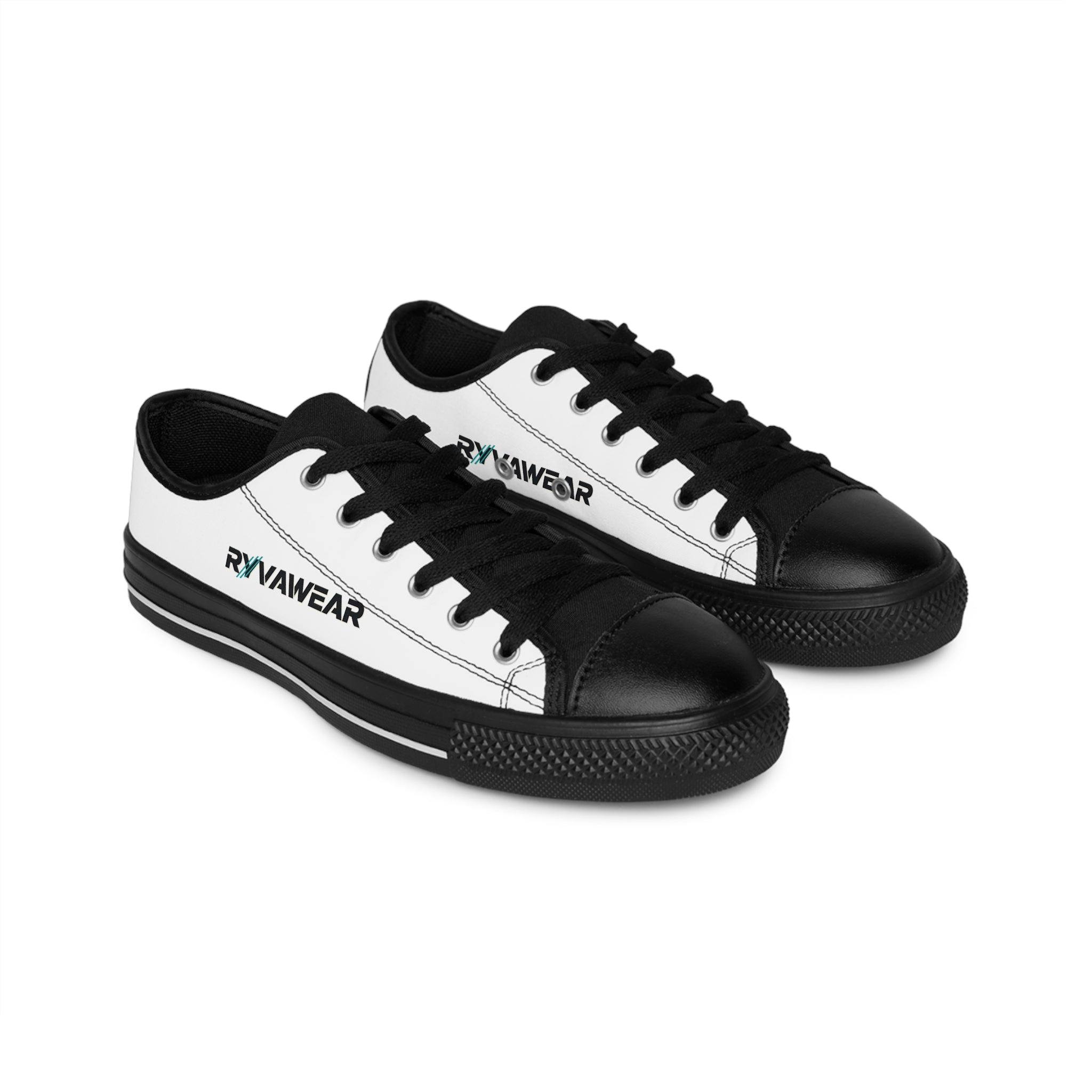 RYVAWEAR Low-Top Sneakers — Classic Black & White Canvas Men’s Shoes