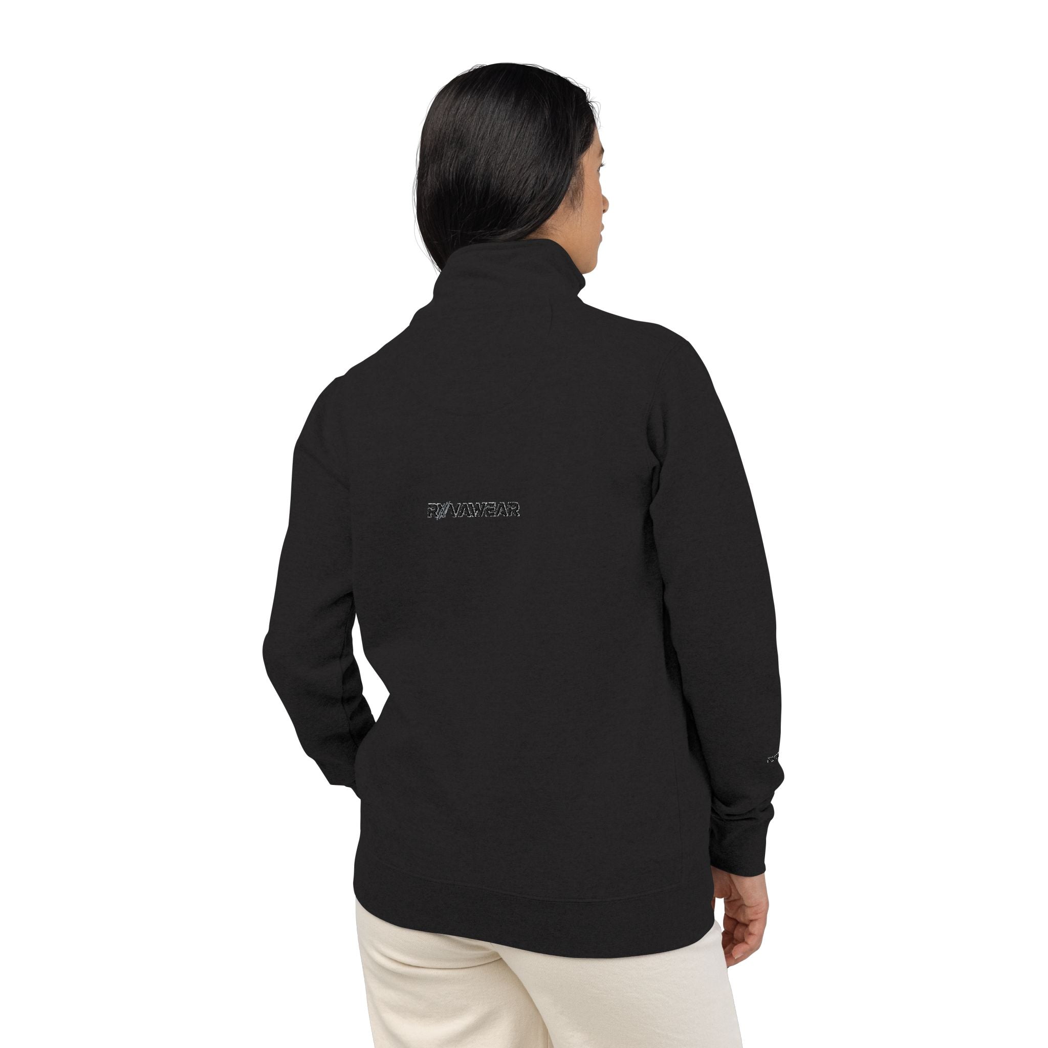 Embroidered Fleece Pullover – Minimal Logo Quarter-Zip Sweatshirt