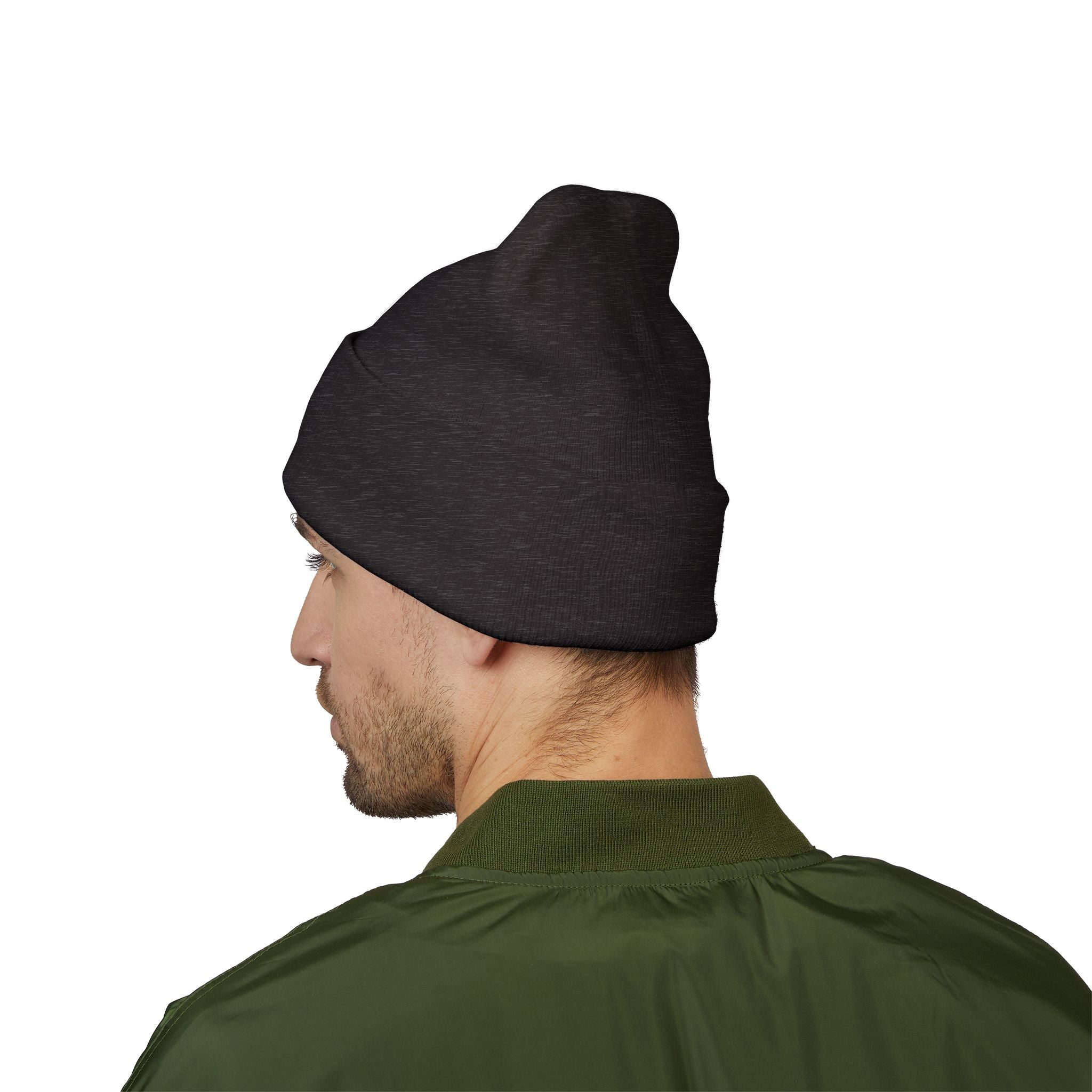 Embroidered Classic Cuffed Beanie — Minimal Logo Knit Hat
