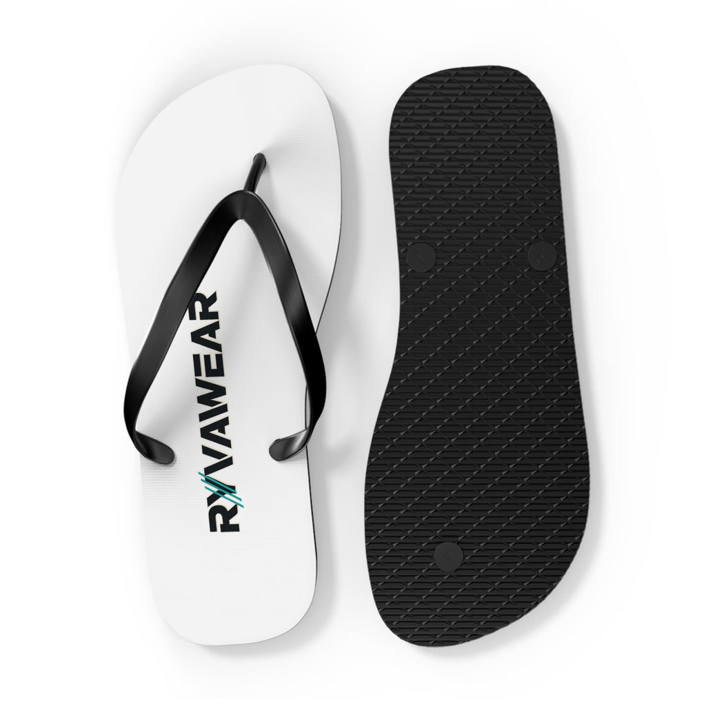 RYVIAWEAR Logo Flip Flops — Casual Beach Sandals with Branded Print