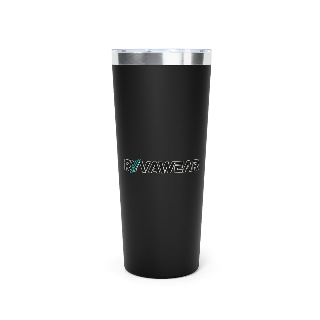22oz Insulated Tumbler with RYNAWEAR Logo — Double-Wall Copper Vacuum Travel Mug