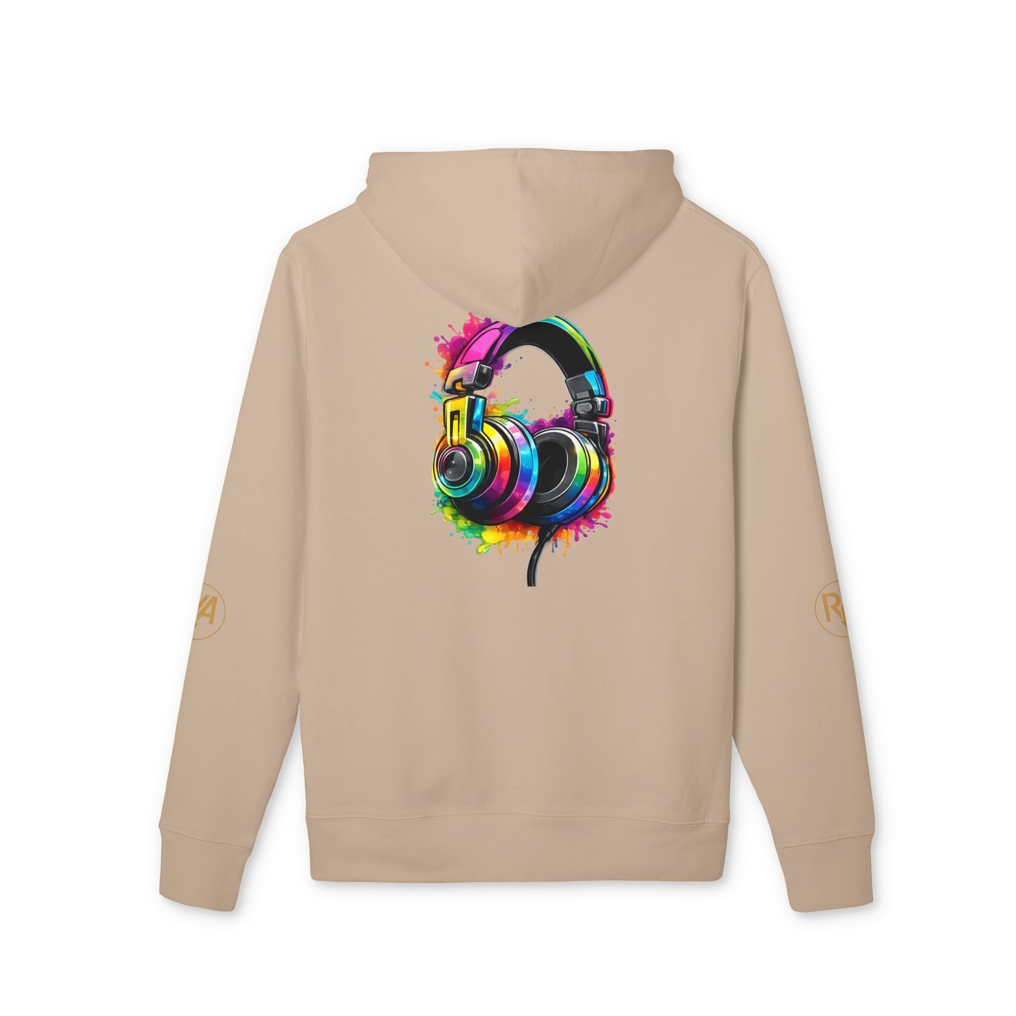Headphones Paint Splash Hoodie — Colorful Music Lover Pullover
