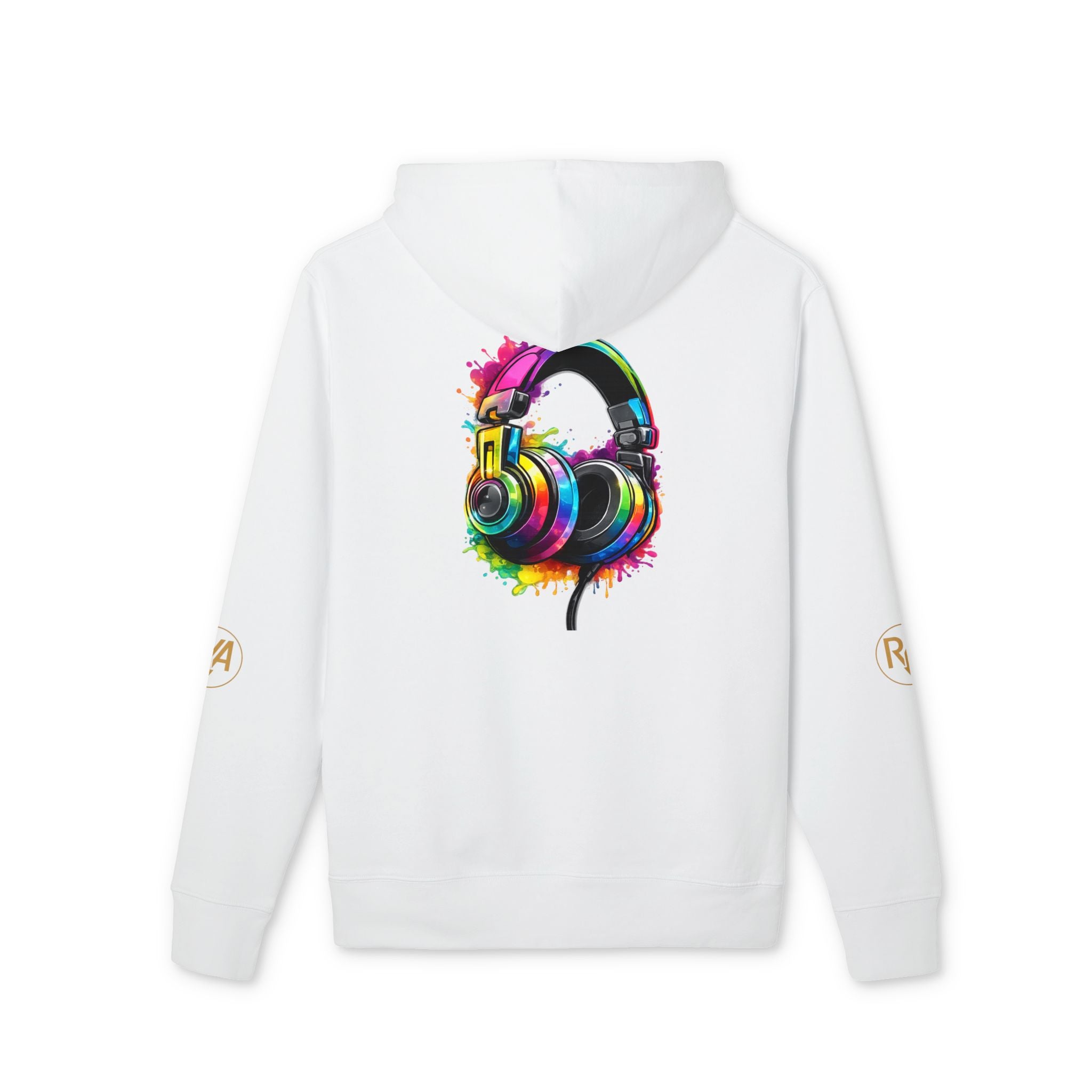 Headphones Paint Splash Hoodie — Colorful Music Lover Pullover