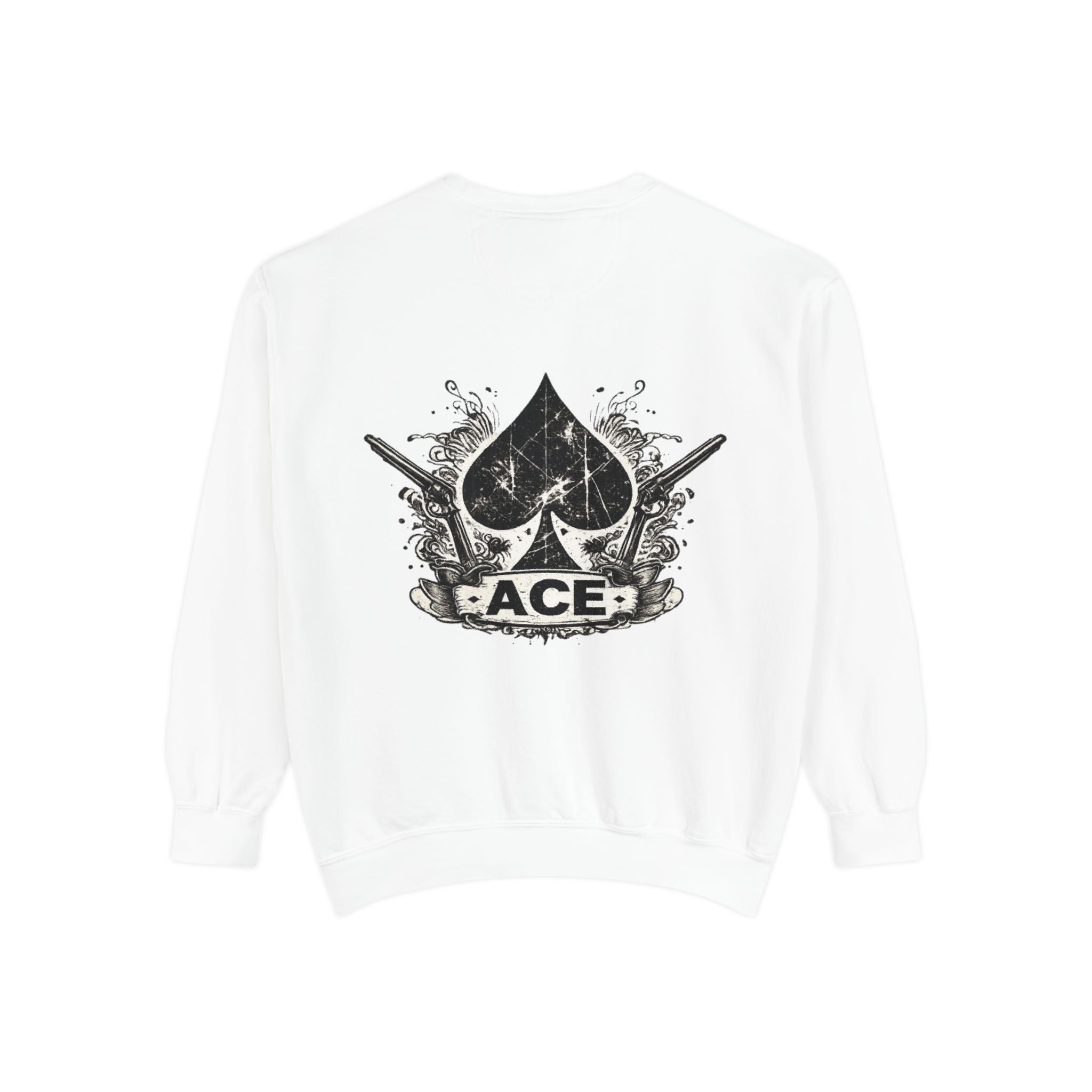 Ace Spade Sweatshirt — Vintage Distressed Card Graphic Crewneck
